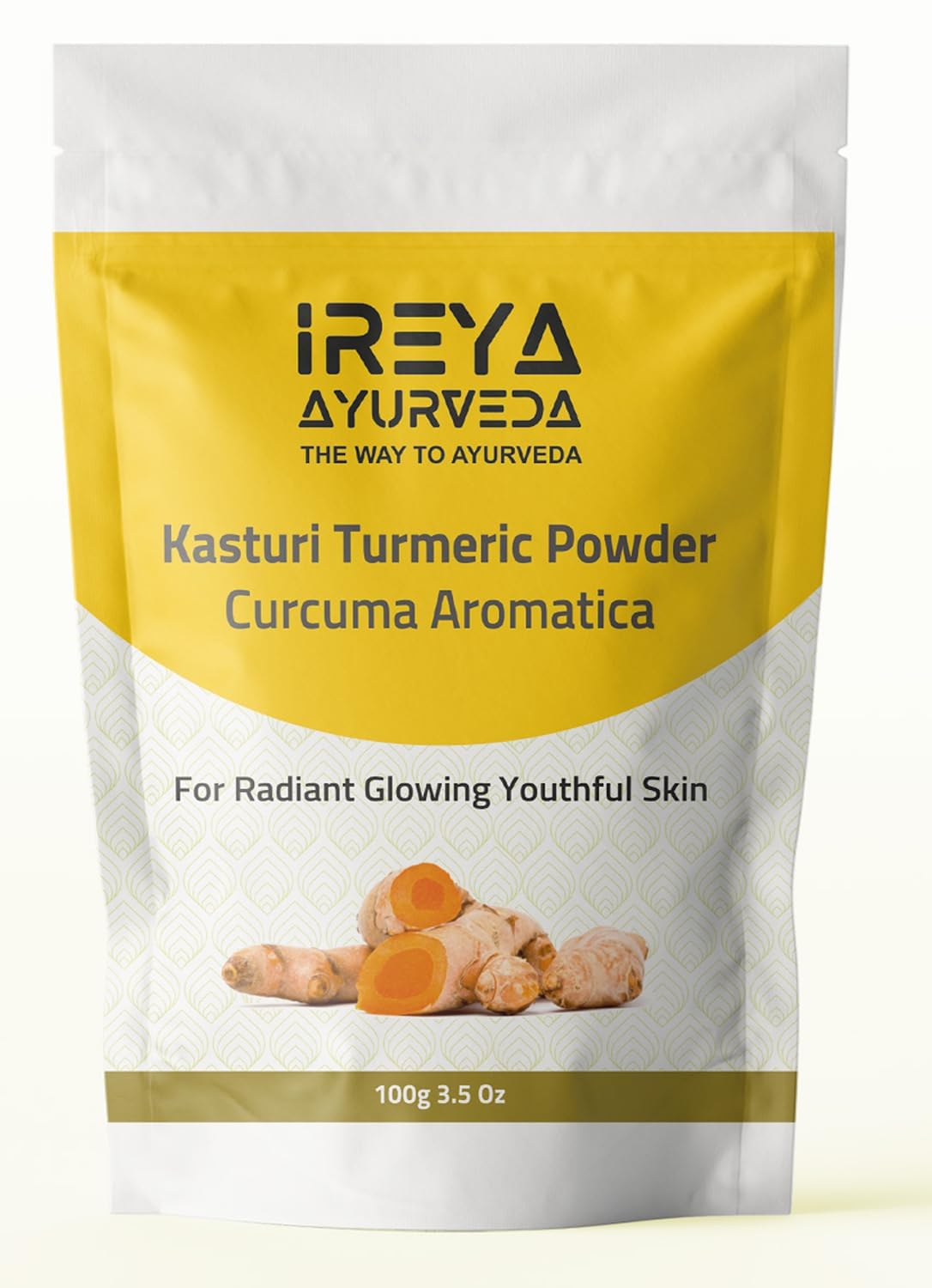 Ireya Ayurveda Kasturi Manjal Powder for Skin & Face Care (100g) โ Kasturi Turmeric (Curcuma Aromatica)