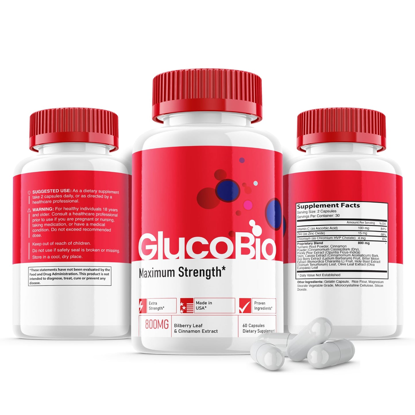 Glucobio Capsules โ Official Gluco Bio Support Supplement (60 Capsules)