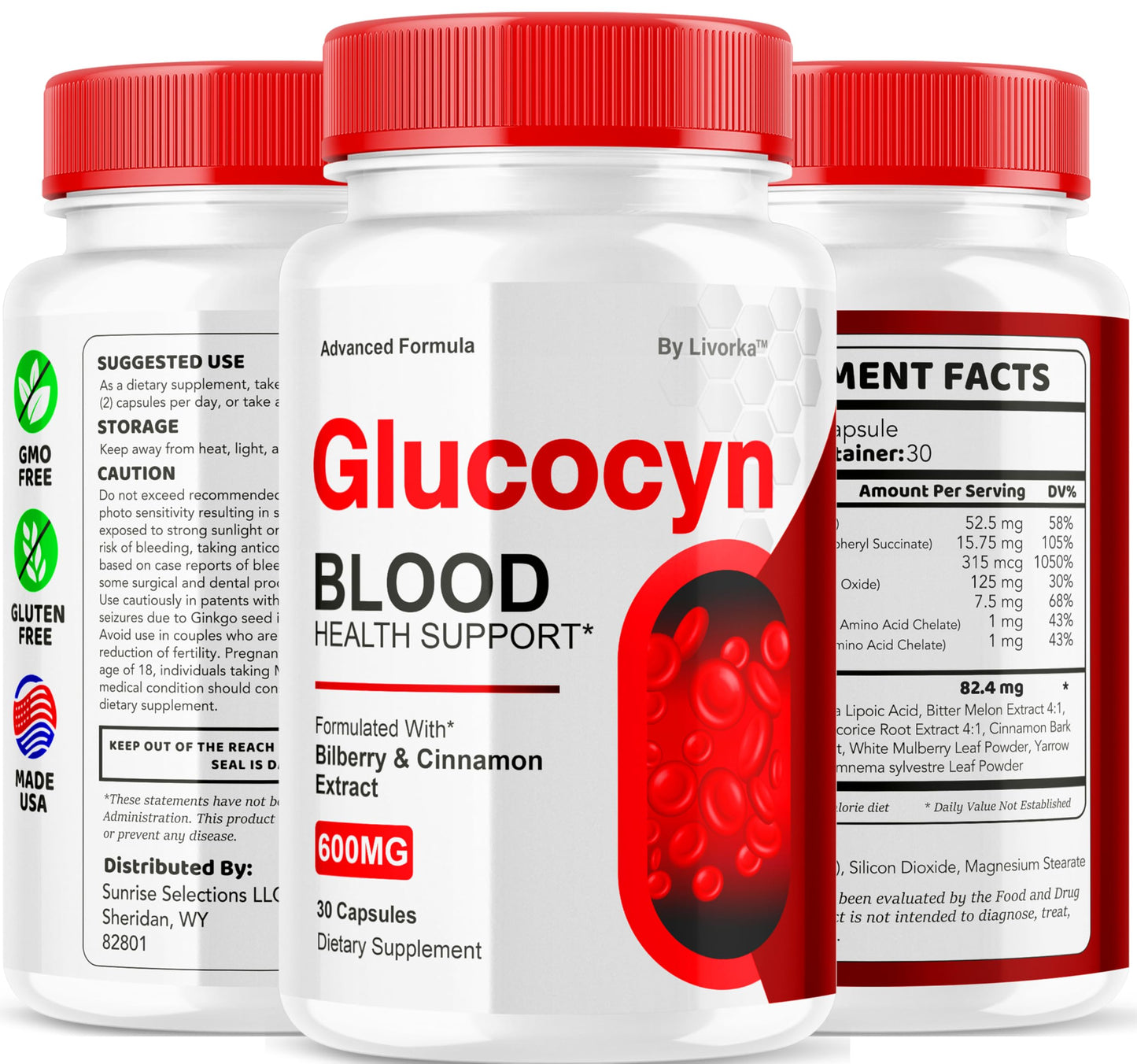 (2 Pack) Glucocyn Capsules โ Glycogen Support, Official Glucocyn Supplement, 60 Capsules