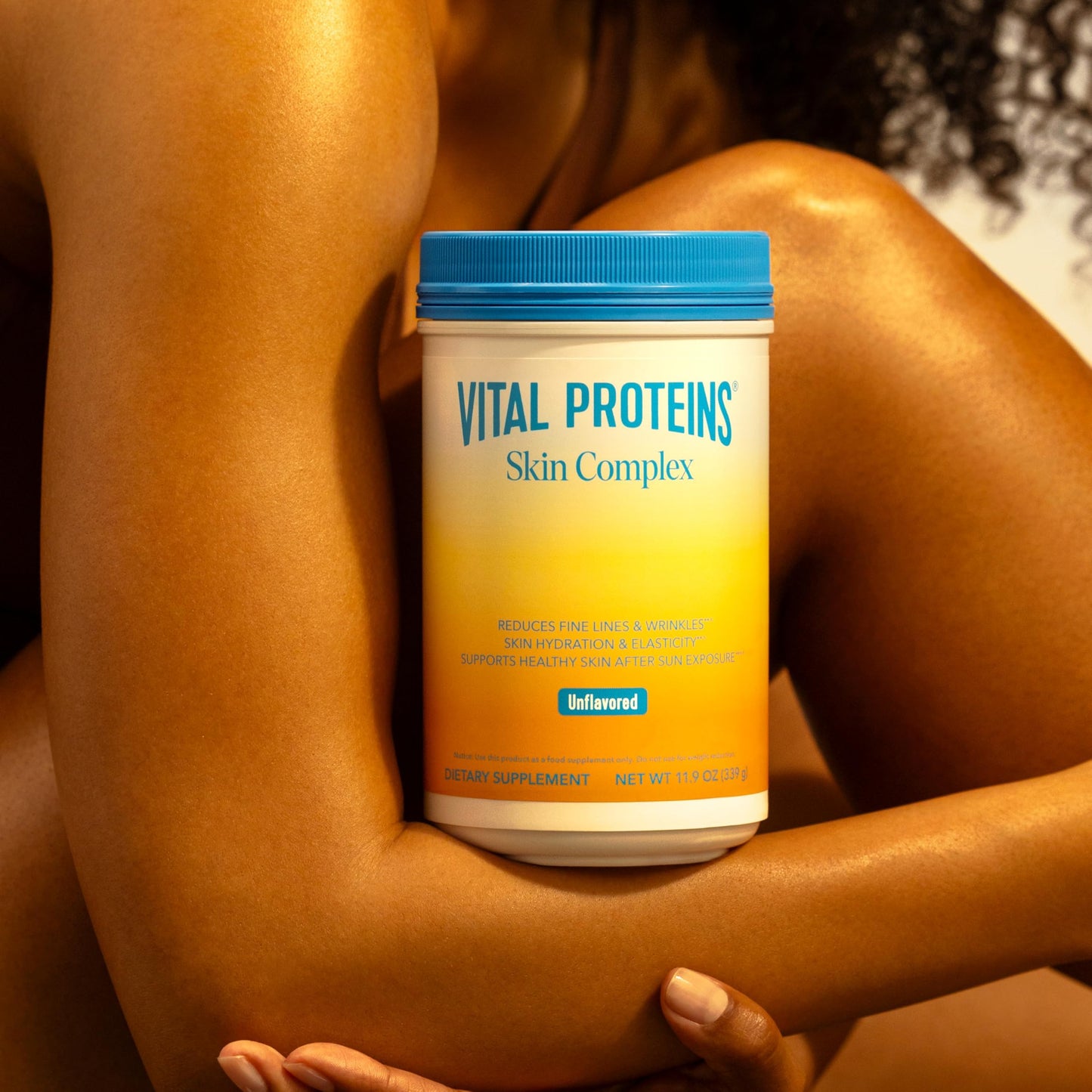 Vital Proteins Skin Complex Collagen โ 20g Peptides, Vitamin C & Hyaluronic Acid, Unflavored 11.9oz