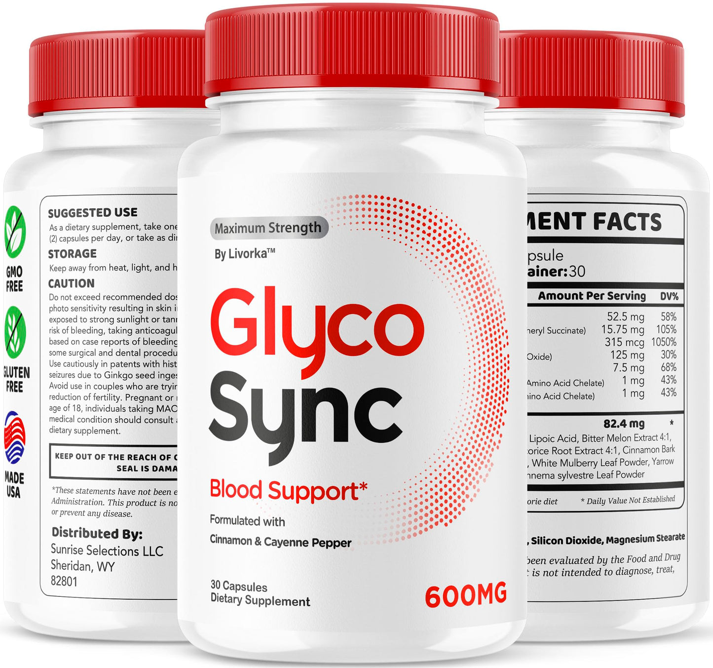 (3 Pack) Glyco Sync Capsules โ All-Natural Balance Support, 90 Capsules