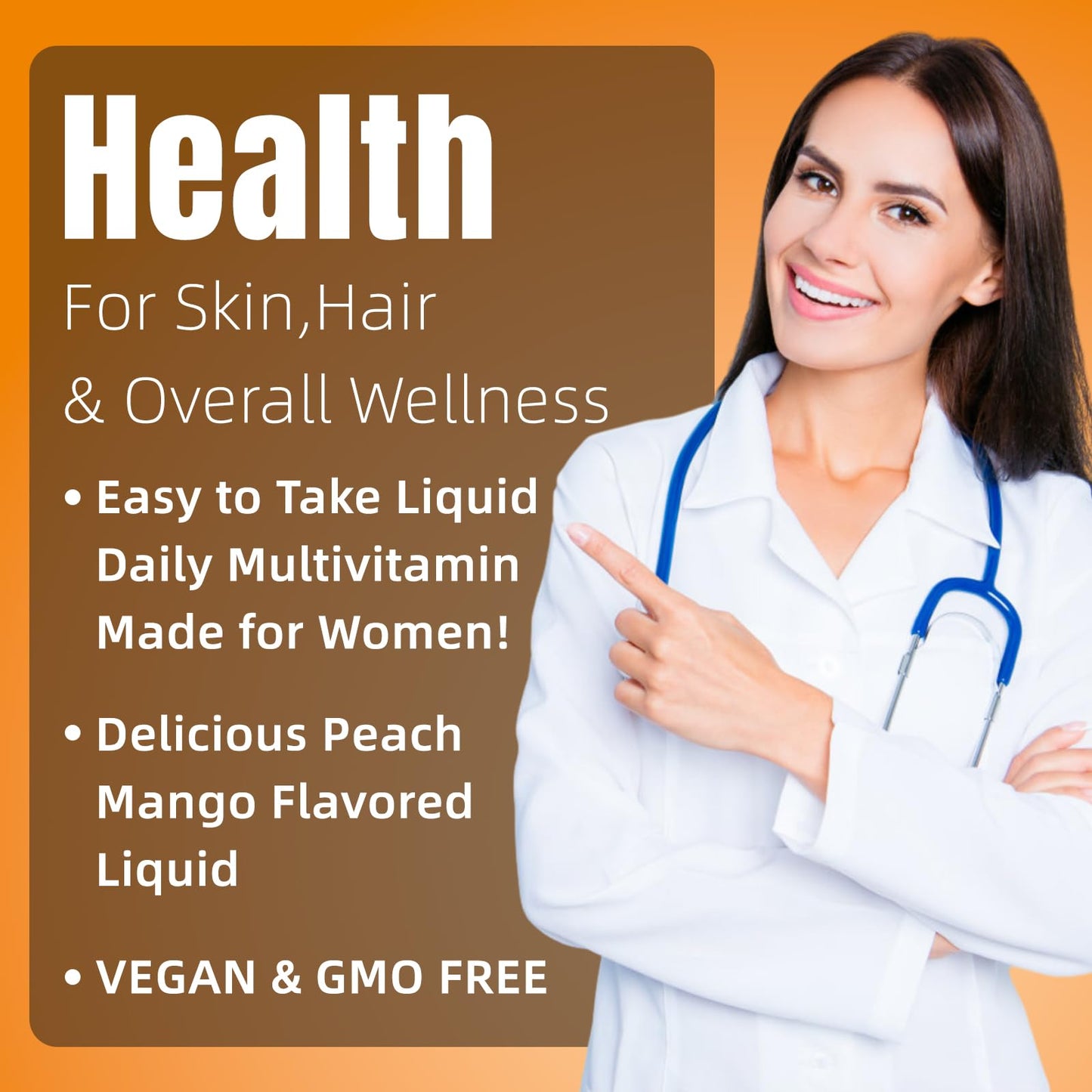 Liquid Multivitamin for Hair Growth โ Biotin 10000mcg | Hair & Skin Support | Clinically Tested | 15.22 Fl Oz | For Women & Men 18+