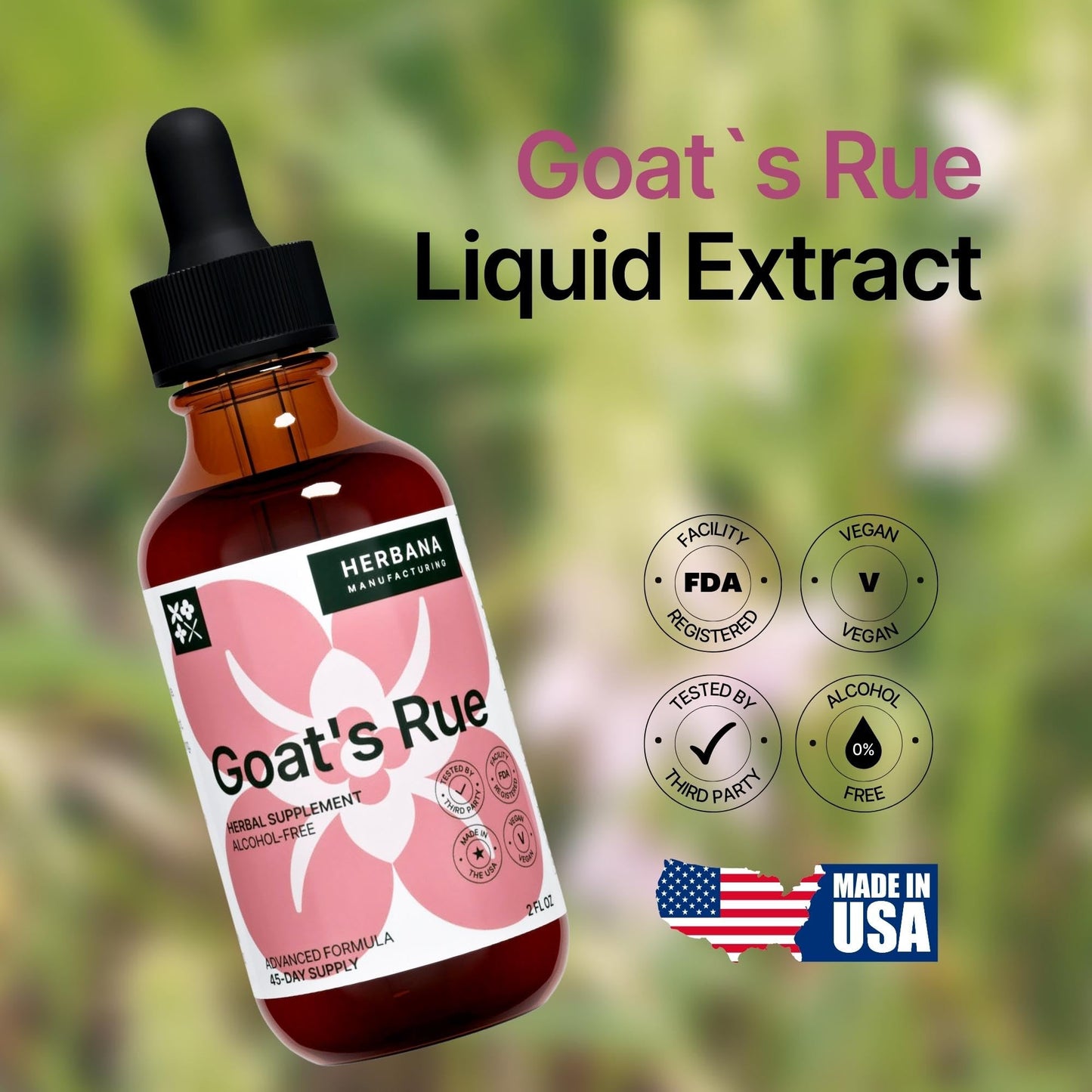 Goat's Rue Liquid Extract 2 oz โ Lactation Support for Breast Milk Production