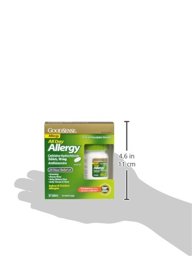 GoodSense Allergy Relief Cetirizine 10 mg β 24-Hour Indoor/Outdoor Relief, 30 Count