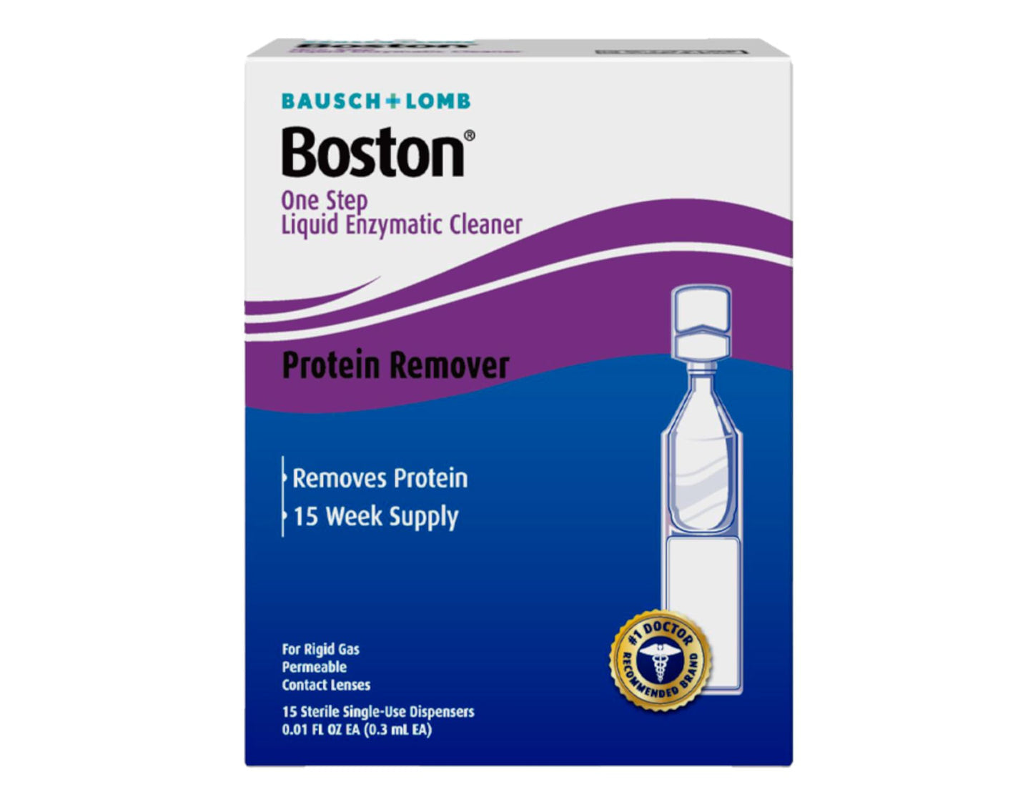 Boston One Step Enzymatic Cleaner โ RGP Protein Remover (15-Week Supply)