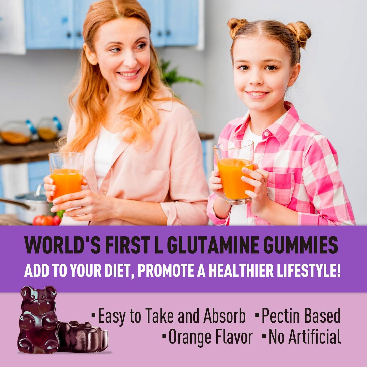 GREABBY L Glutamine 1000mg Gummies โ Immune Support & Muscle Relief (60 Count)
