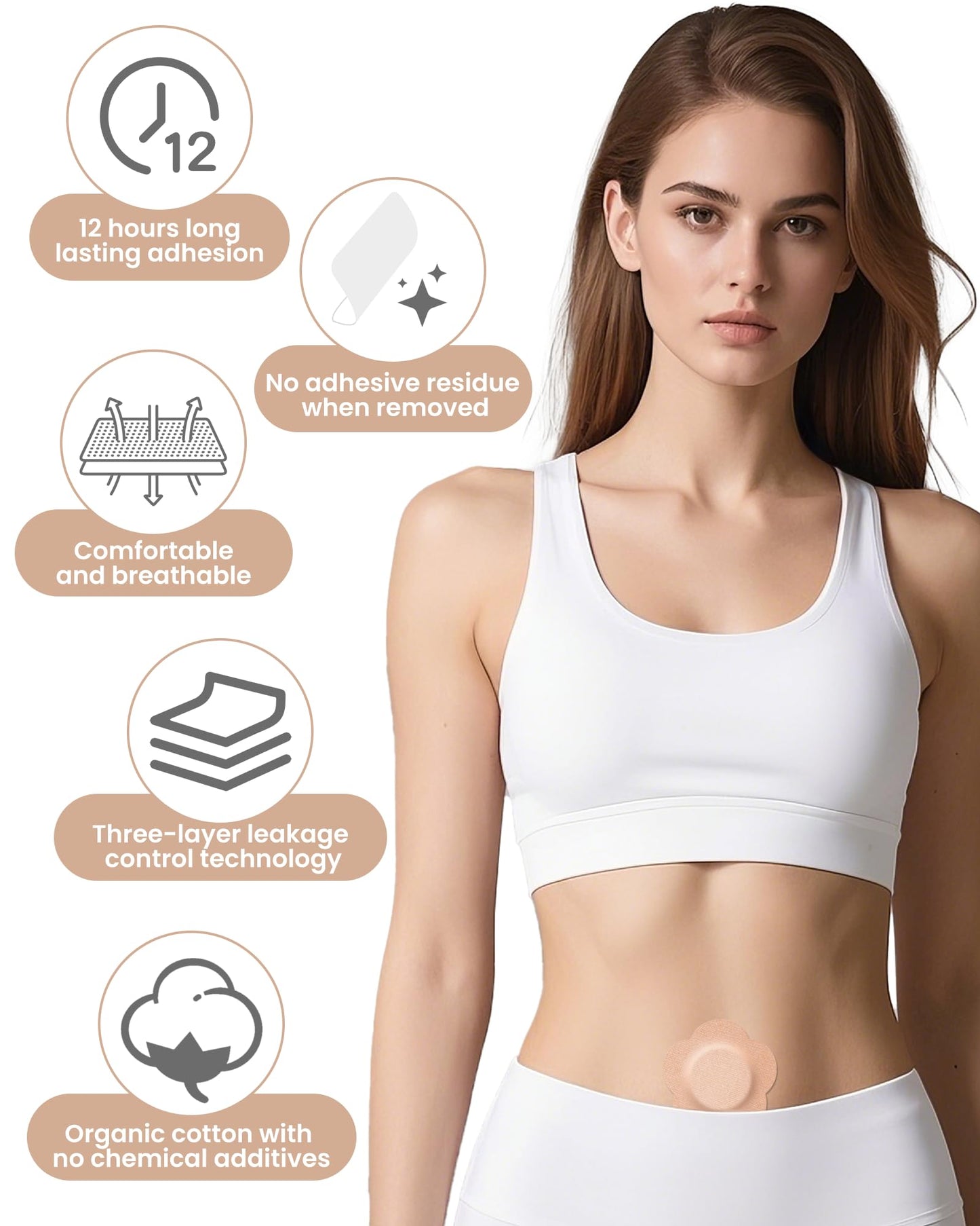 GREBIKE 54PCS Castor Oil Patches โ Belly Button Pack, Disposable, Breathable