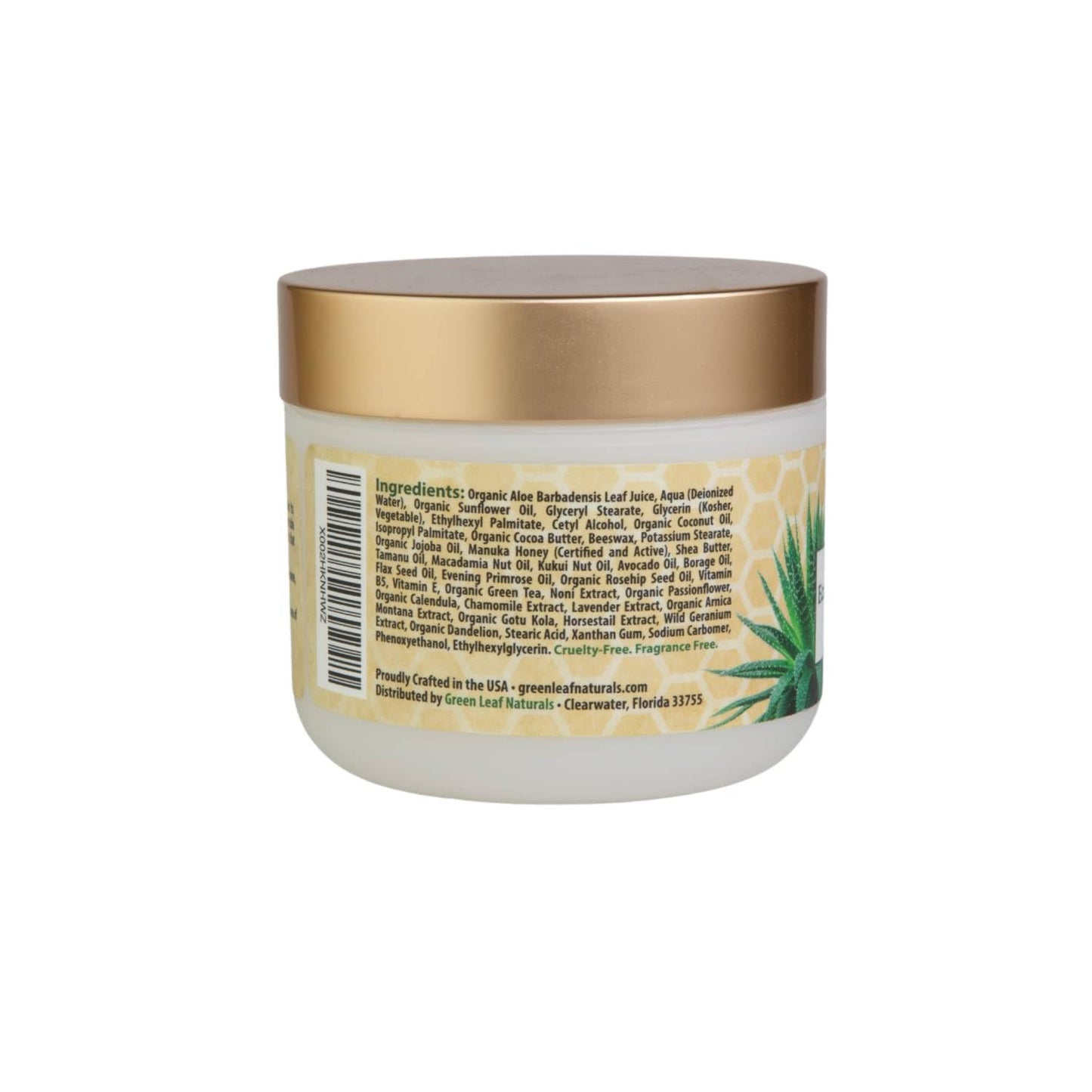 Green Leaf Naturals Manuka Honey Eczema Cream โ Fragrance-Free Moisturizer for Dry, Itchy Skin (Body & Face) 4oz