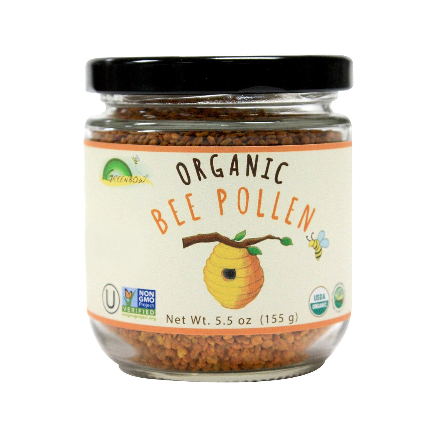 Greenbow Organic Bee Pollen โ 100% USDA Organic, Non-GMO, Halal & Kosher | Gluten Free 155g