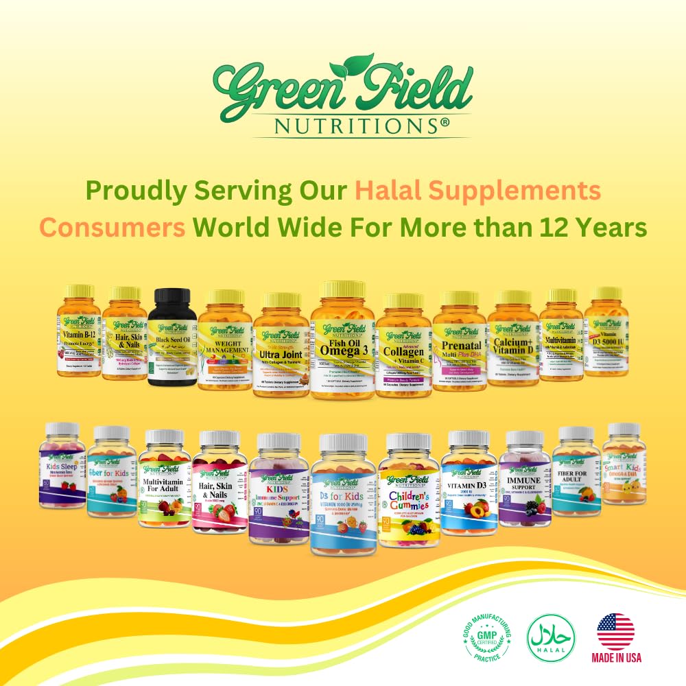 Greenfield Nutritions Halal Black Seed Oil โ Immune, Digestive & Joints Health | 90 Liquid Veggies Capsules