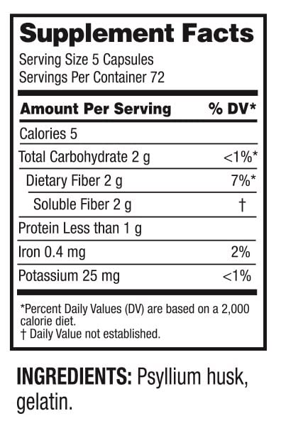Guardian Psyllium Fiber Capsules โ Natural Psyllium Husk (720Ct)