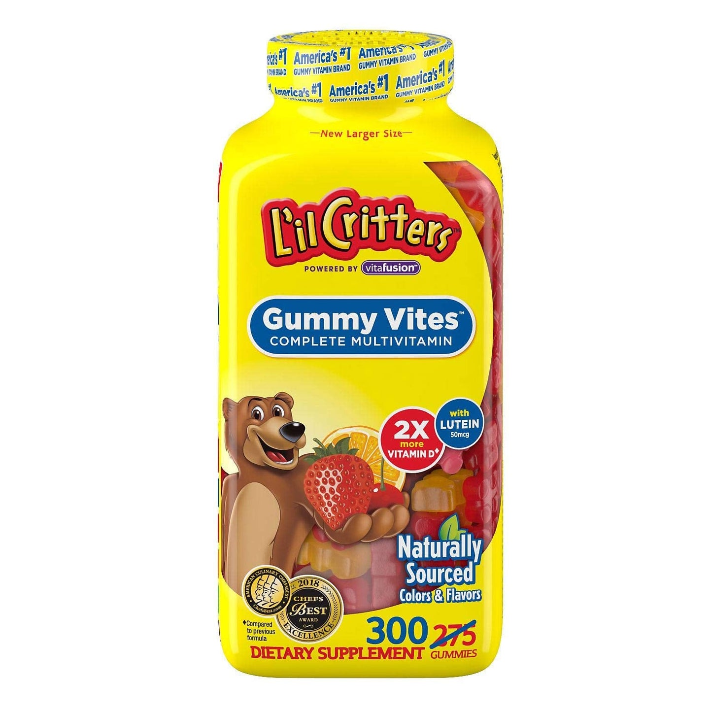 Gummy Vites Children's Multivitamin โ Chewable Gummy Bears, 300 Count