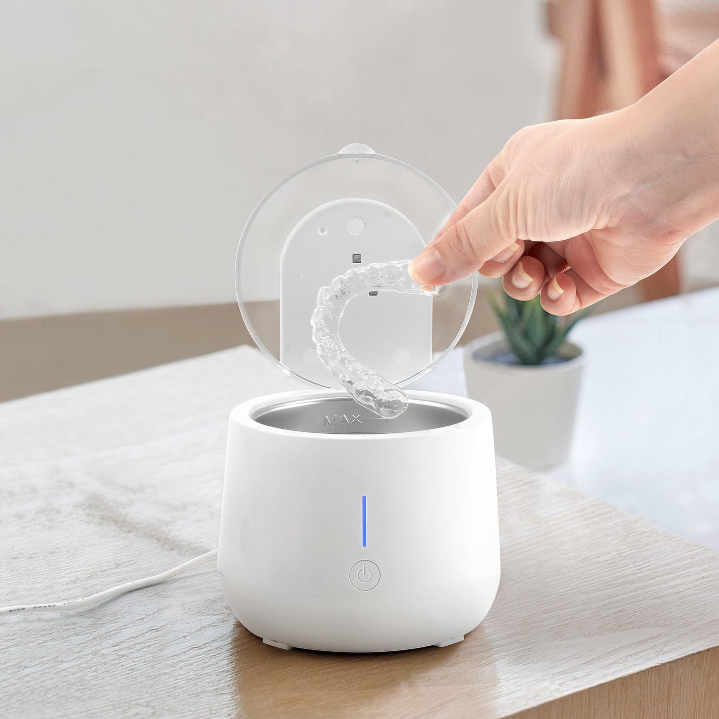 Guntsous Ultrasonic Retainer Cleaner Machine โ 45kHz Medium Frequency + 3 LED Lights