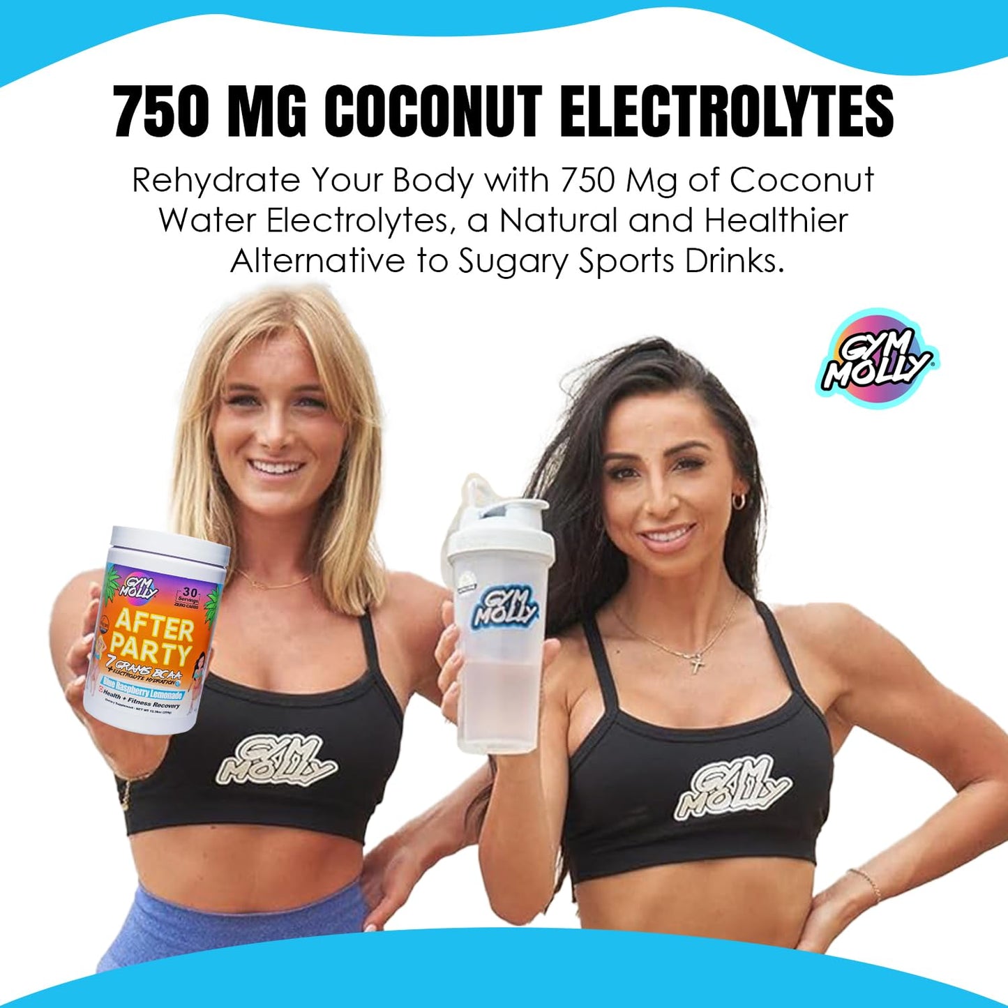 Gym Molly After Party Vegan BCAA Powder โ Electrolyte, Zero Carbs, 35 Calories