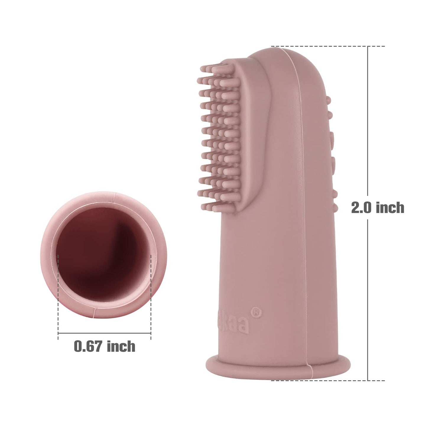Haakaa Silicone Baby Finger Toothbrush โ 2 Pack, Soft Food-Grade Silicone, Infants, Babies & Kids