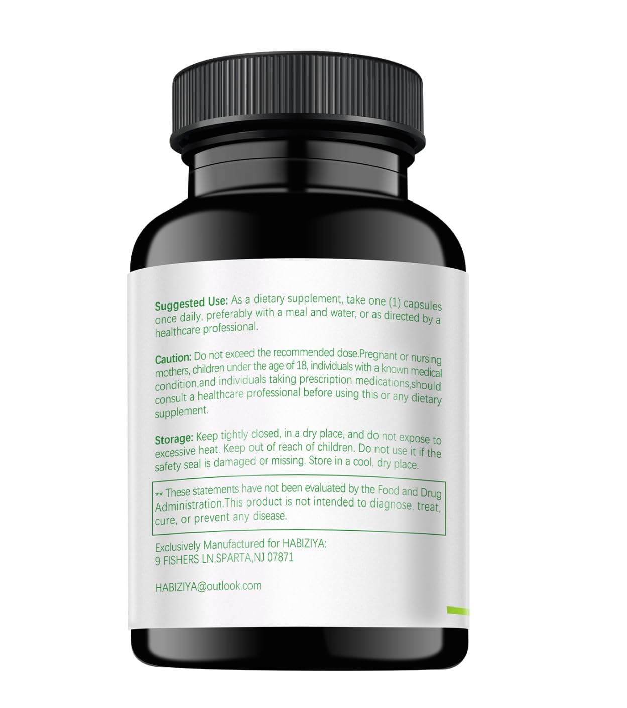 HABIZIYA Cortisol Manager โ Adrenal Support for Women & Men (60 Count) | Ashwagandha, Rhodiola Rosea, Holy Basil | Vegan & Non-GMO