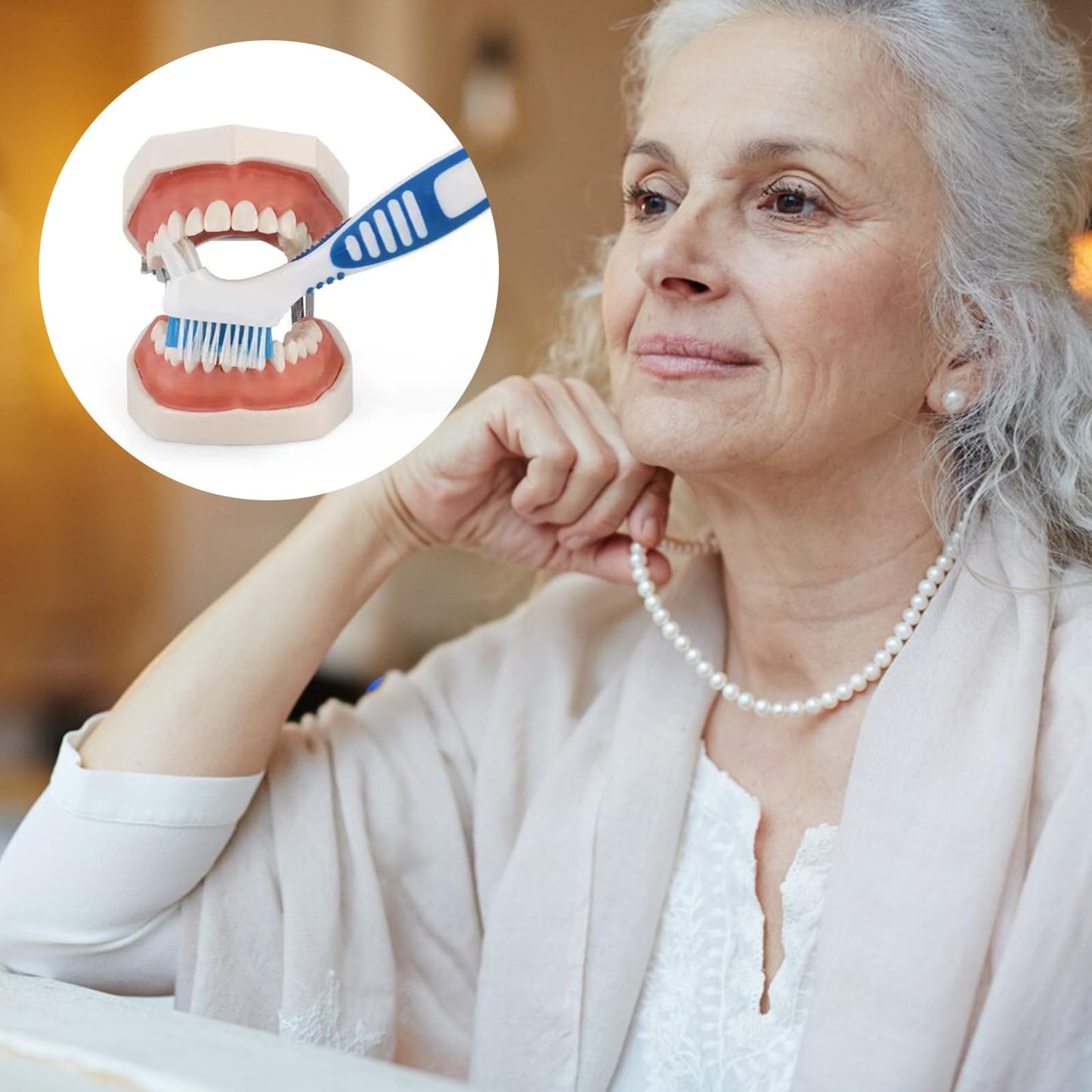 Haikole 8PACK Denture Cleaning Brush โ Double-Ended, Multi-Layer Bristles & Secure Grip