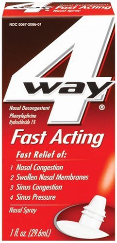 HALEON 4-Way Nasal Decongestant Spray โ Fast Acting, 1 Fl Oz (Pack of 3)