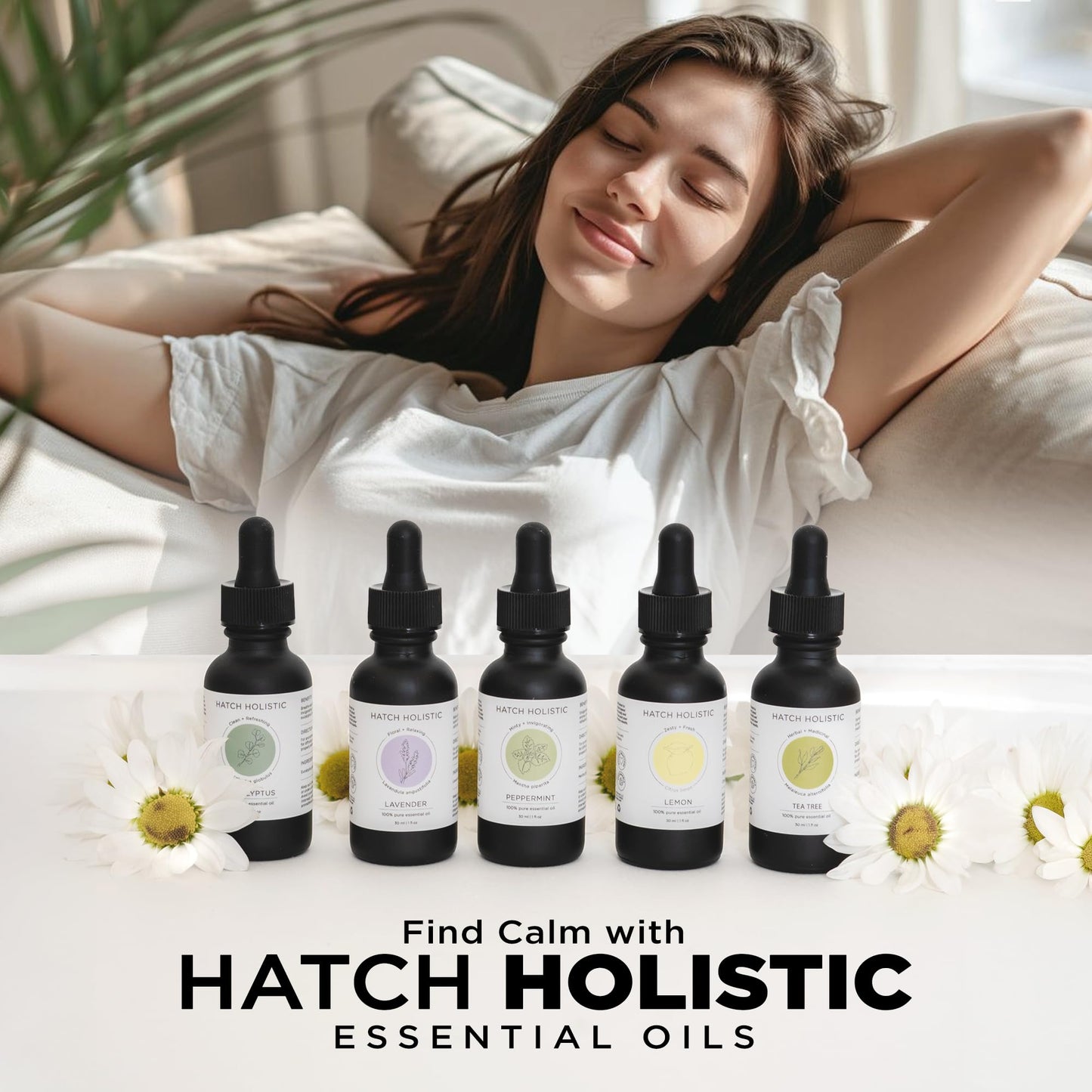 Hatch Holistic Lemon Essential Oil 1oz โ 100% Natural Citrus Oil for Diffuser, Aromatherapy, Cleaning & Skincare