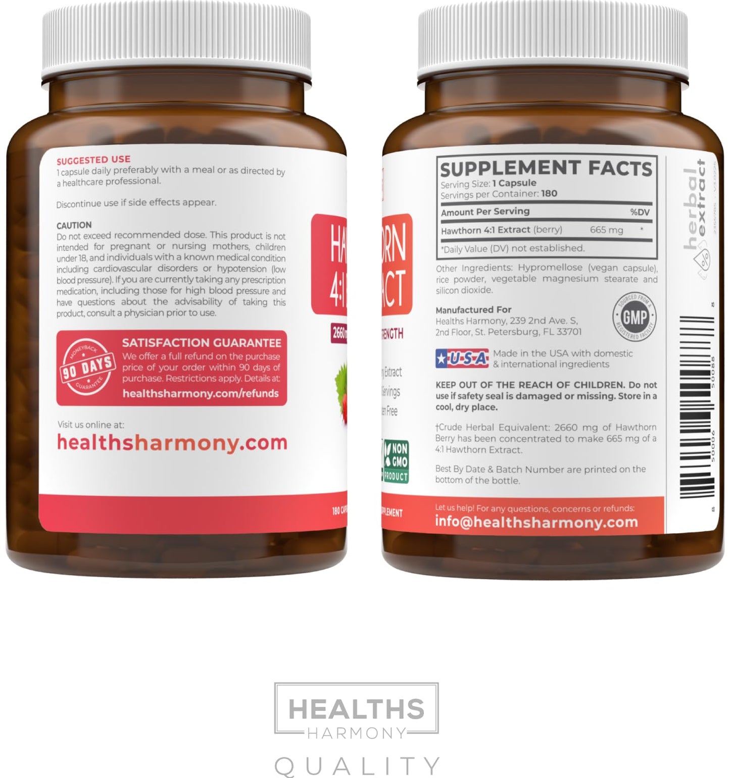 Super Potent Hawthorn Berry Extract Capsules β Extra Strength for Heart Health (Vegan, Non-GMO, Gluten Free)