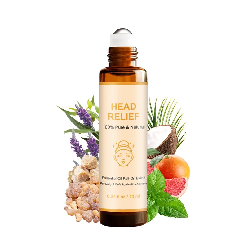Head Care Essential Oils Roll On โ Organic Eucalyptus, Peppermint & Lavender