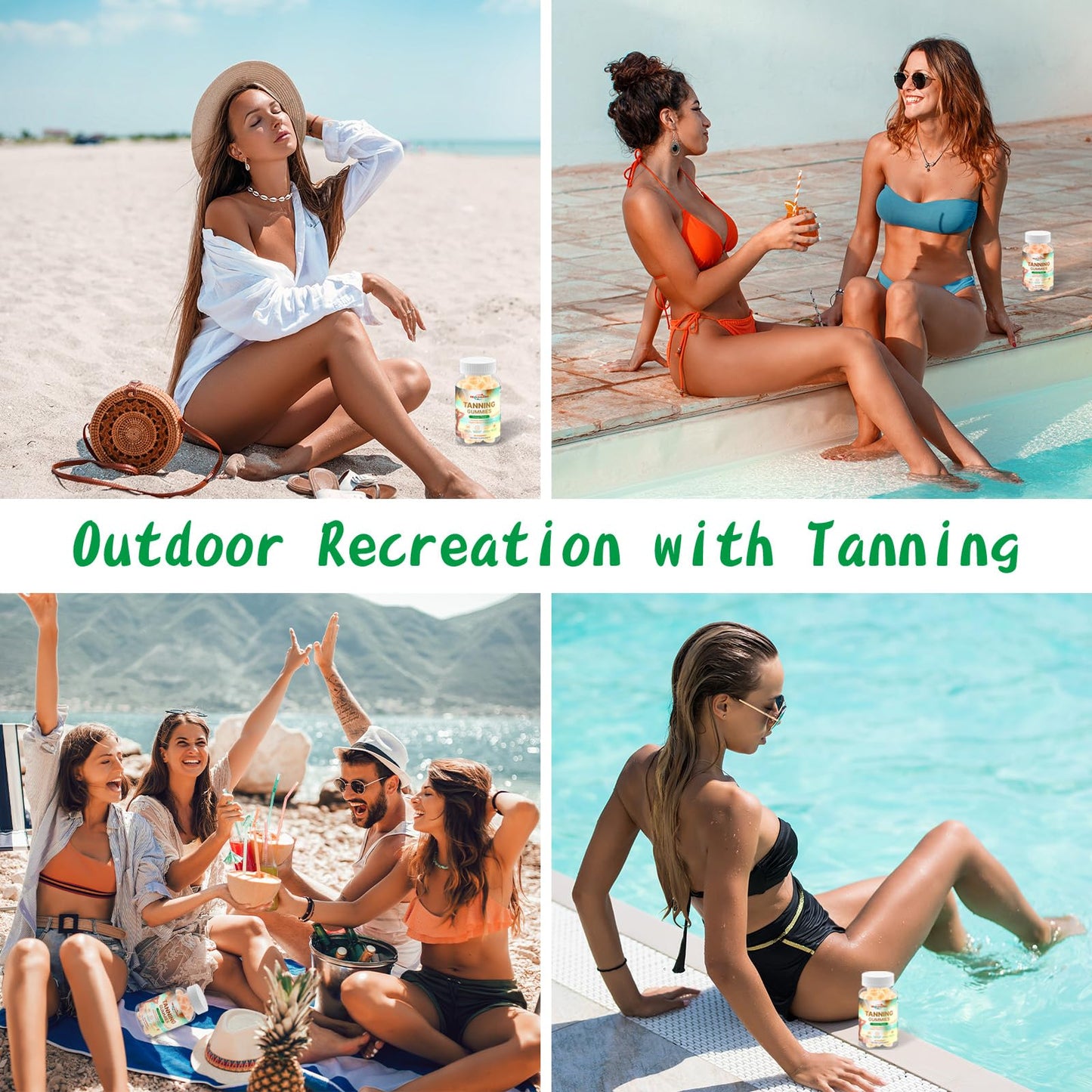 HEALOADING Tanning Gummies for Women โ Daily Astaxanthin & Vitamin A for Natural Melanin Boost