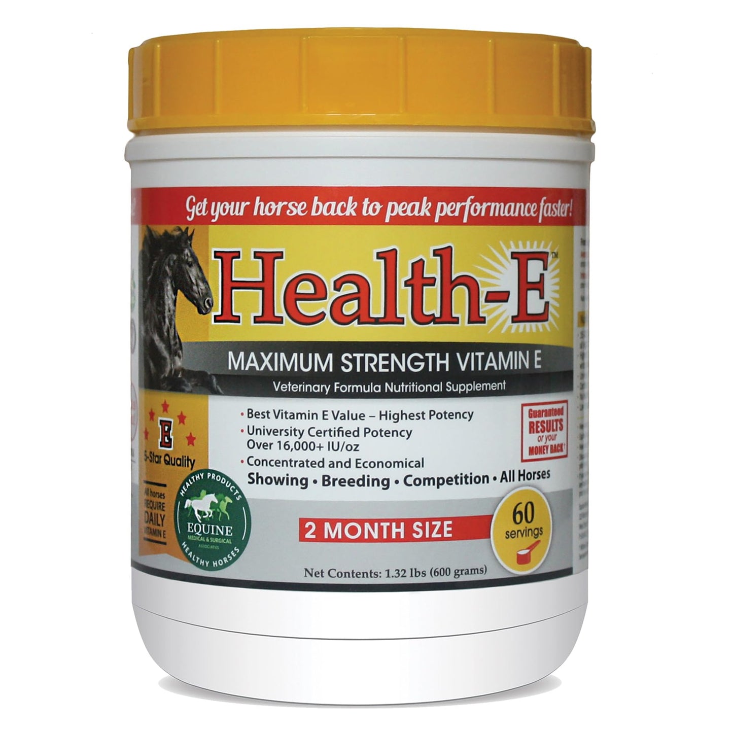Health-E 60 Servings โ High-Potency Vitamin E for Horses | Premium Equine Supplement