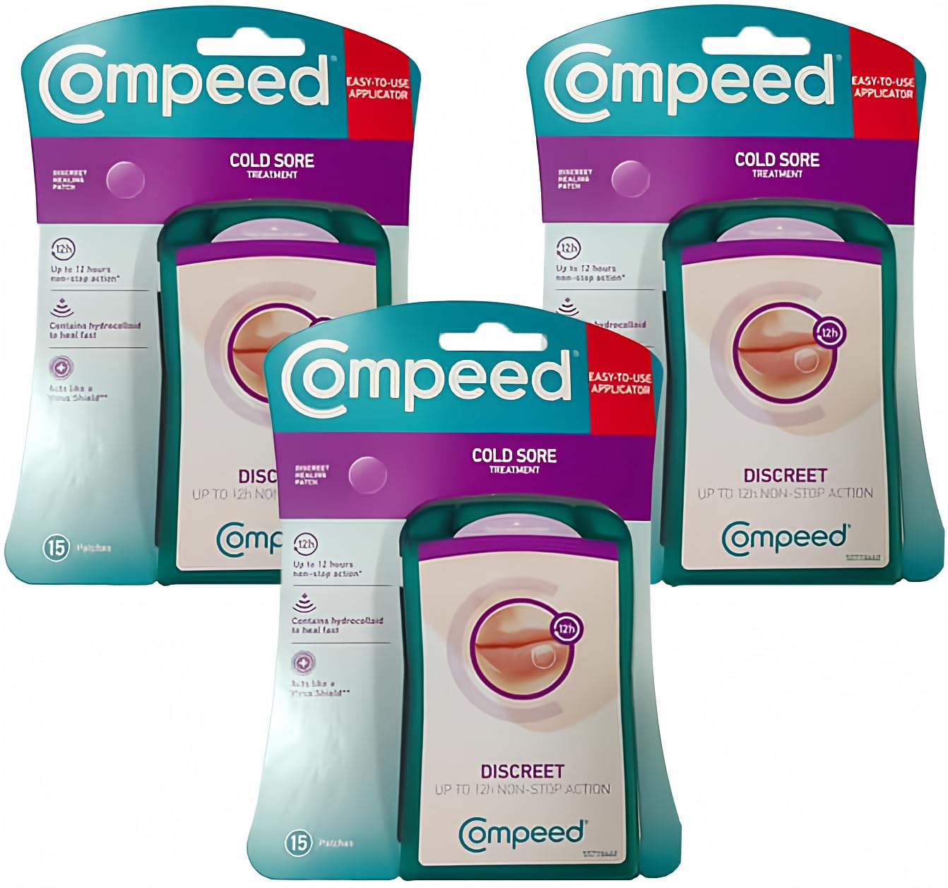 HealthAZ CMD Cold Sore Patch โ 15 Patches (Pack of 3) | Discreet, Hydrocolloid Protection