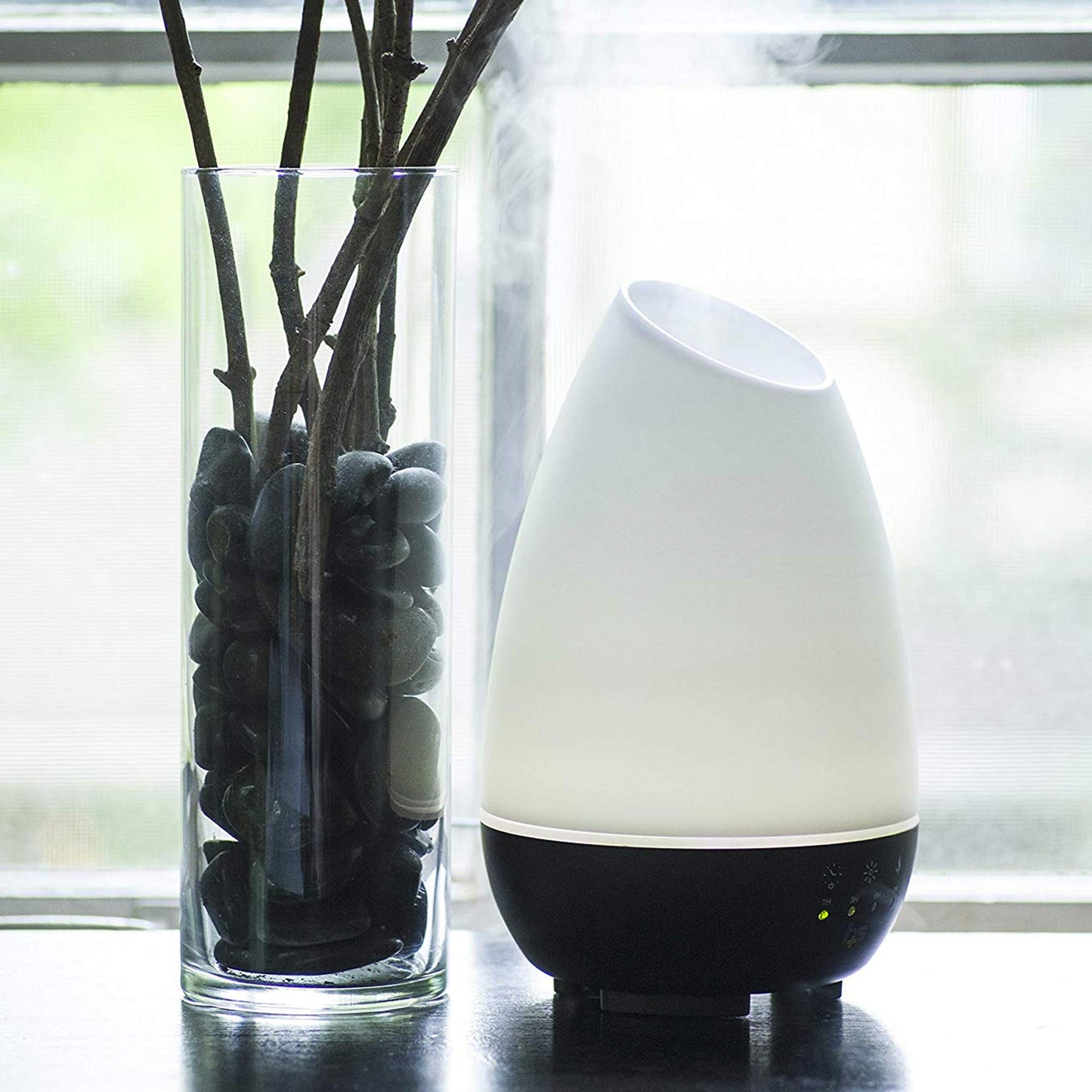 HealthSmart 500ML Essential Oil Diffuser โ Large Room, Cool Mist Humidifier, 7 LED Colors