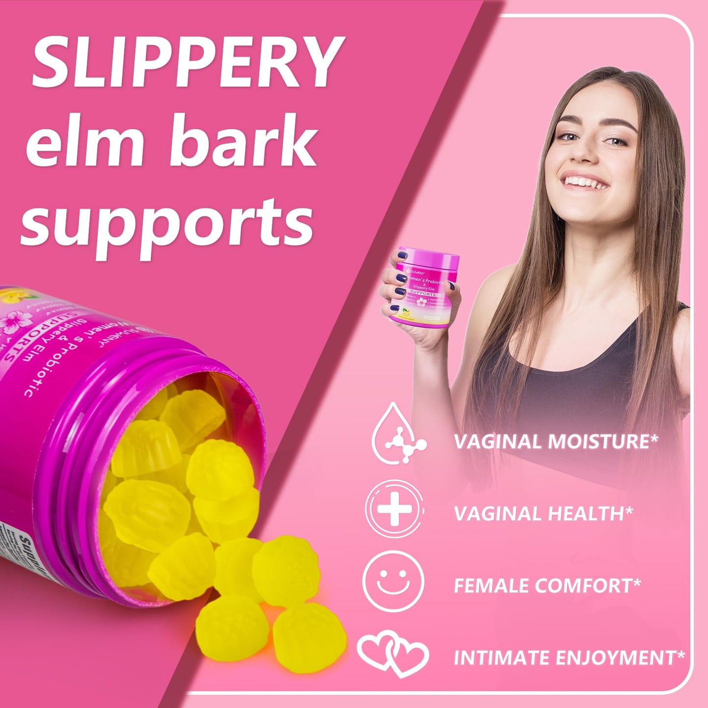Her Juicy Feminine Probiotics Gummies โ Supports pH Balance & Women's Health | Pineapple Flavor, 60 Gummies