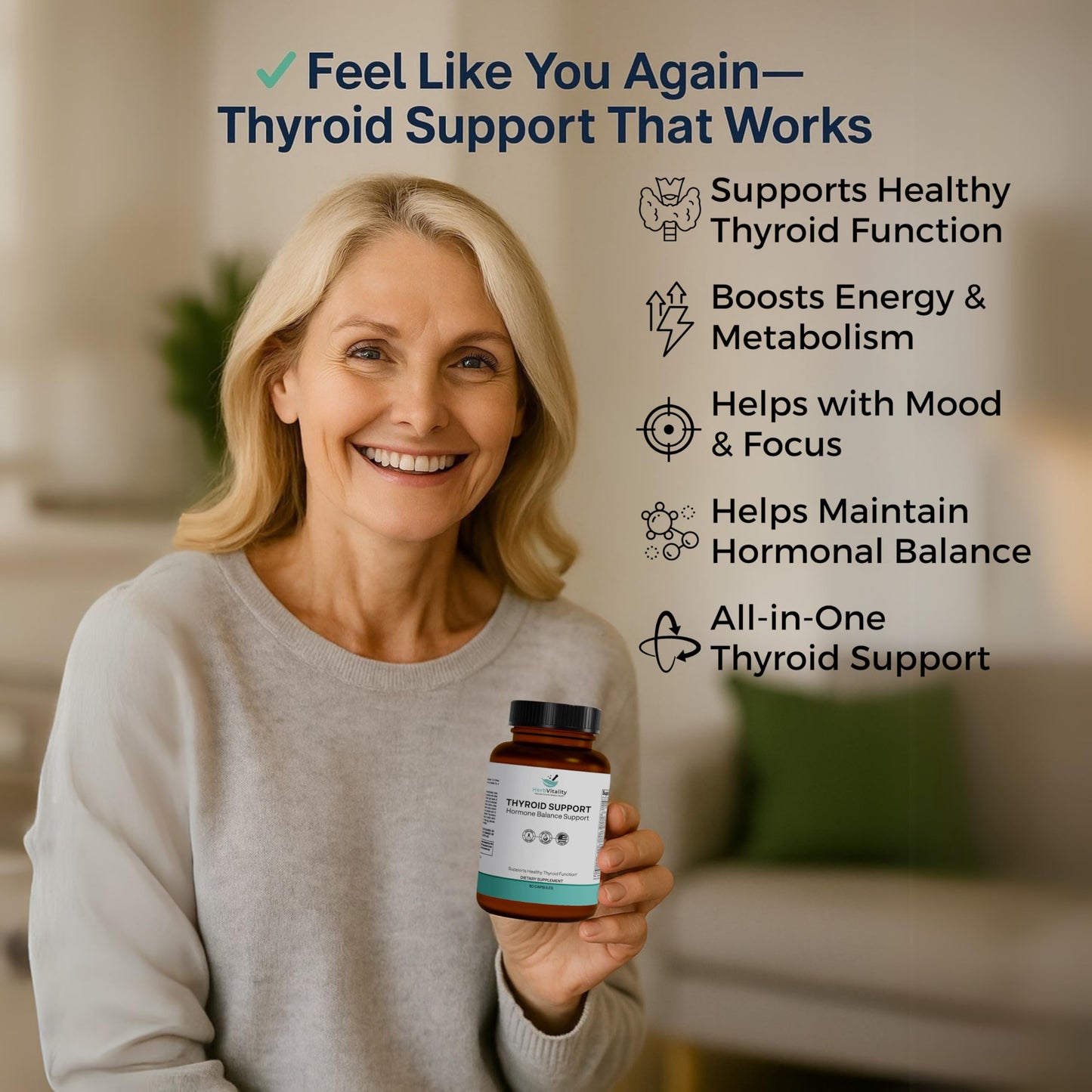 Herb Vitality Thyroid Support โ Iodine, Ashwagandha & Kelp