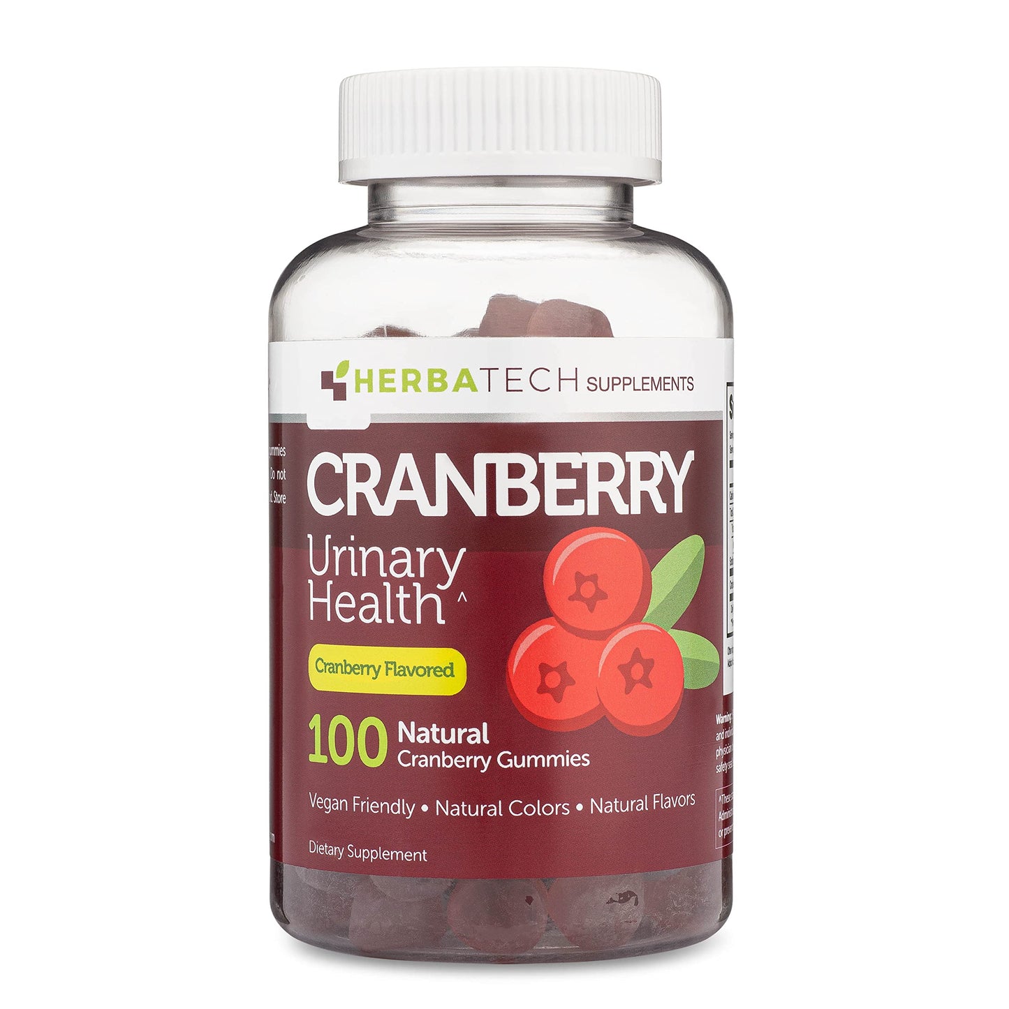Herbatech Cranberry Gummies 1000mg โ UTI Health (100 ct) USA