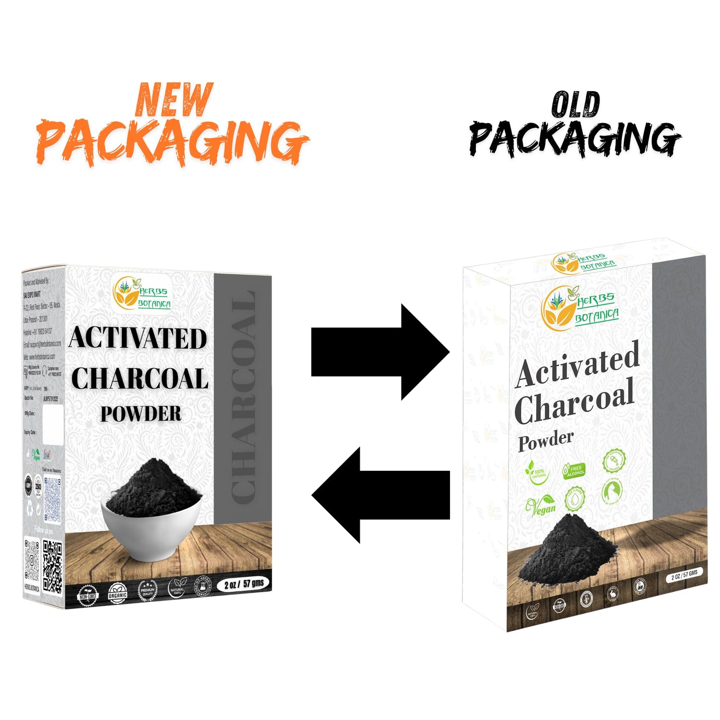 Herbs Botanica Activated Charcoal Powder 100% Food Grade Bamboo Charcoal Powder for Baking, Soap Making, Face Masks & DIY Skincare โ 2 oz