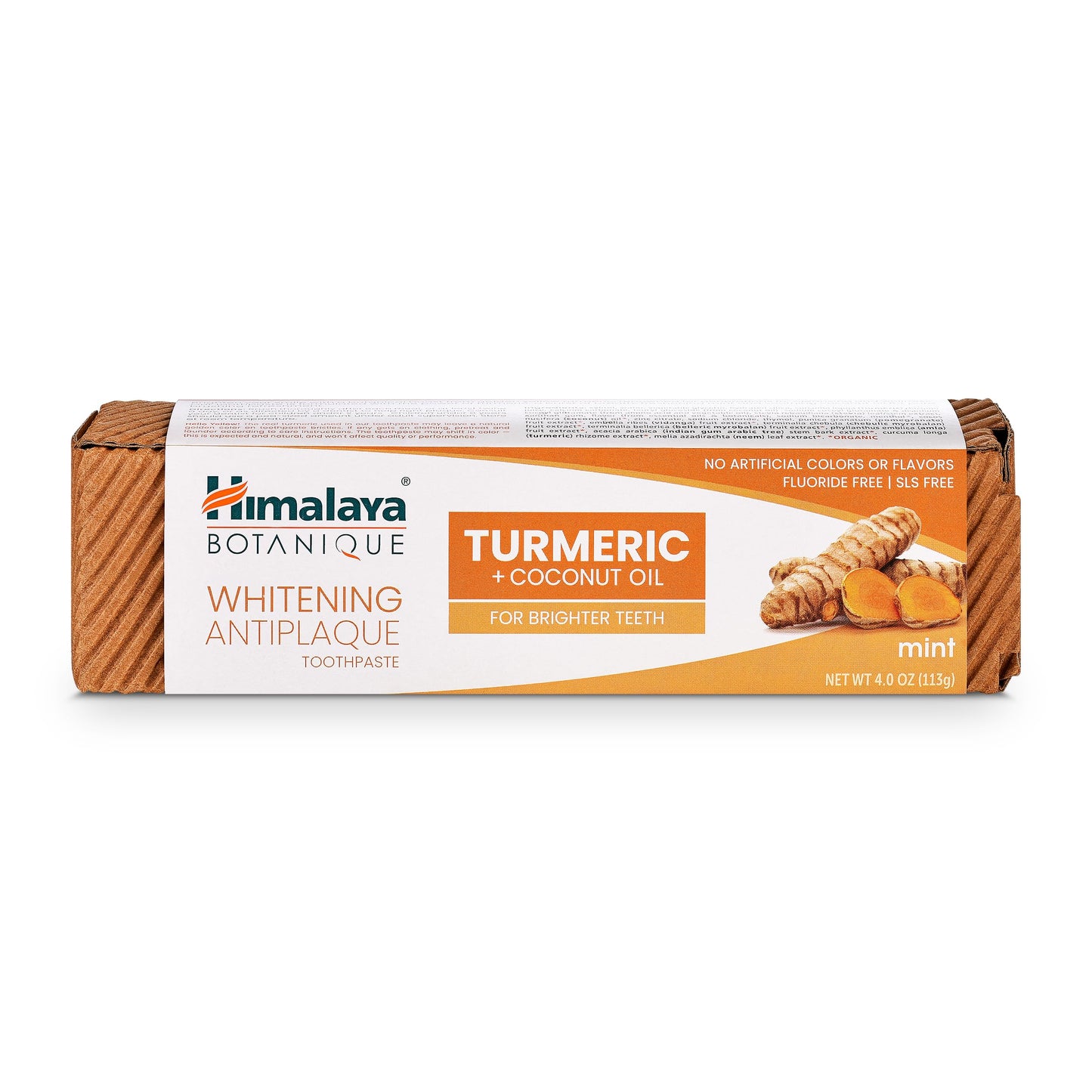 Himalaya Botanique Turmeric & Coconut Oil Whitening Toothpaste โ Fluoride Free, Mint | 2 Pack