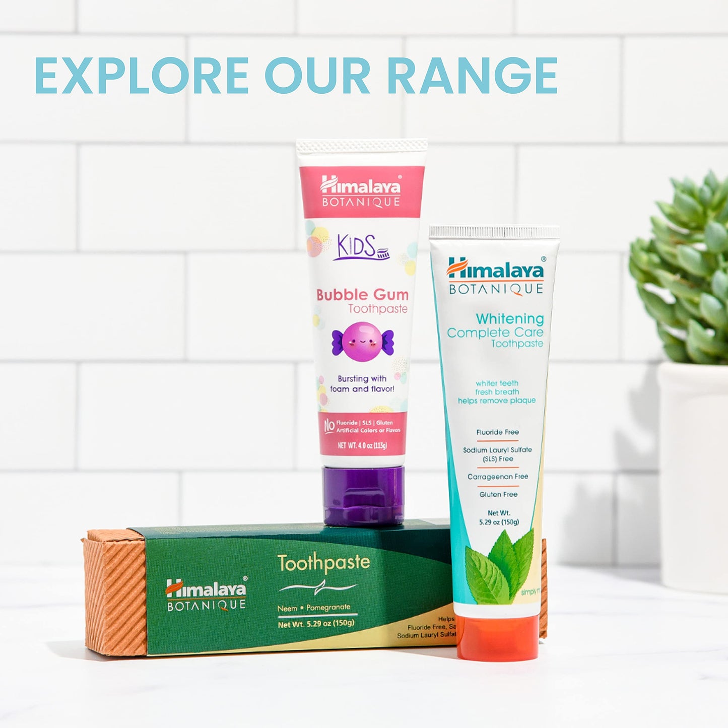 Himalaya Botanique Complete Care Toothpaste โ Simply Spearmint, Plaque Reduction, 5.29 oz, 4 Pack
