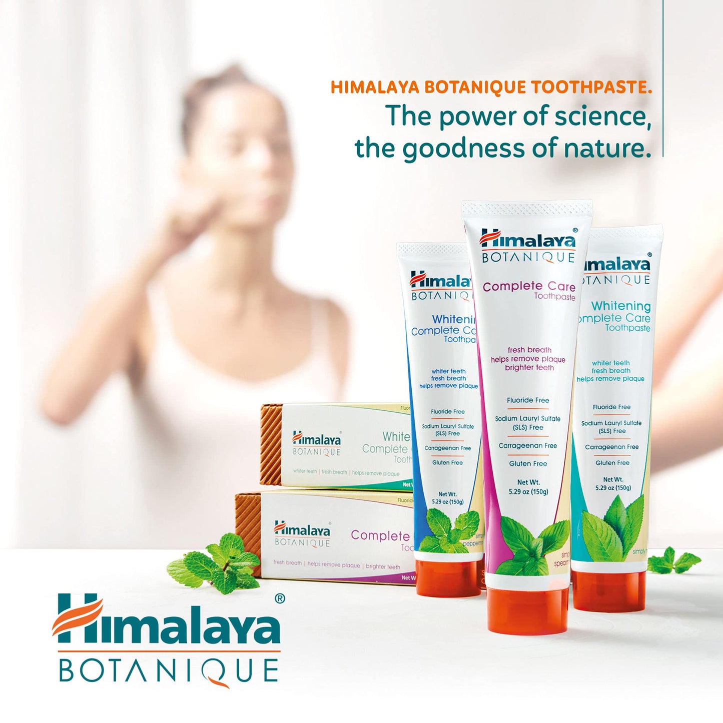 Himalaya Botanique Complete Care Toothpaste โ Spearmint, Fluoride Free, SLS Free