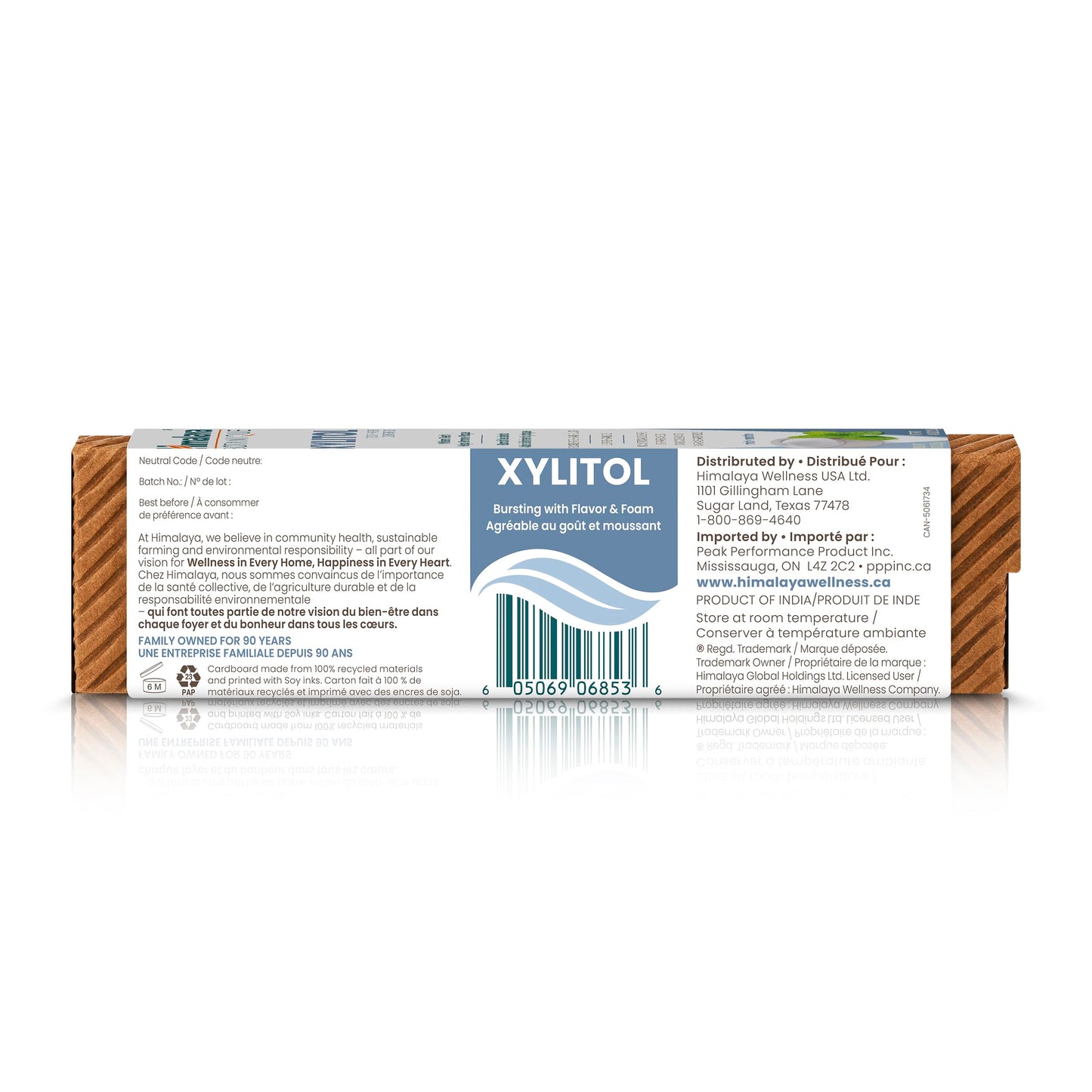 Himalaya Botanique Whitening Antiplaque Toothpaste with Xylitol โ Fluoride Free, 4 oz, 2 Pack