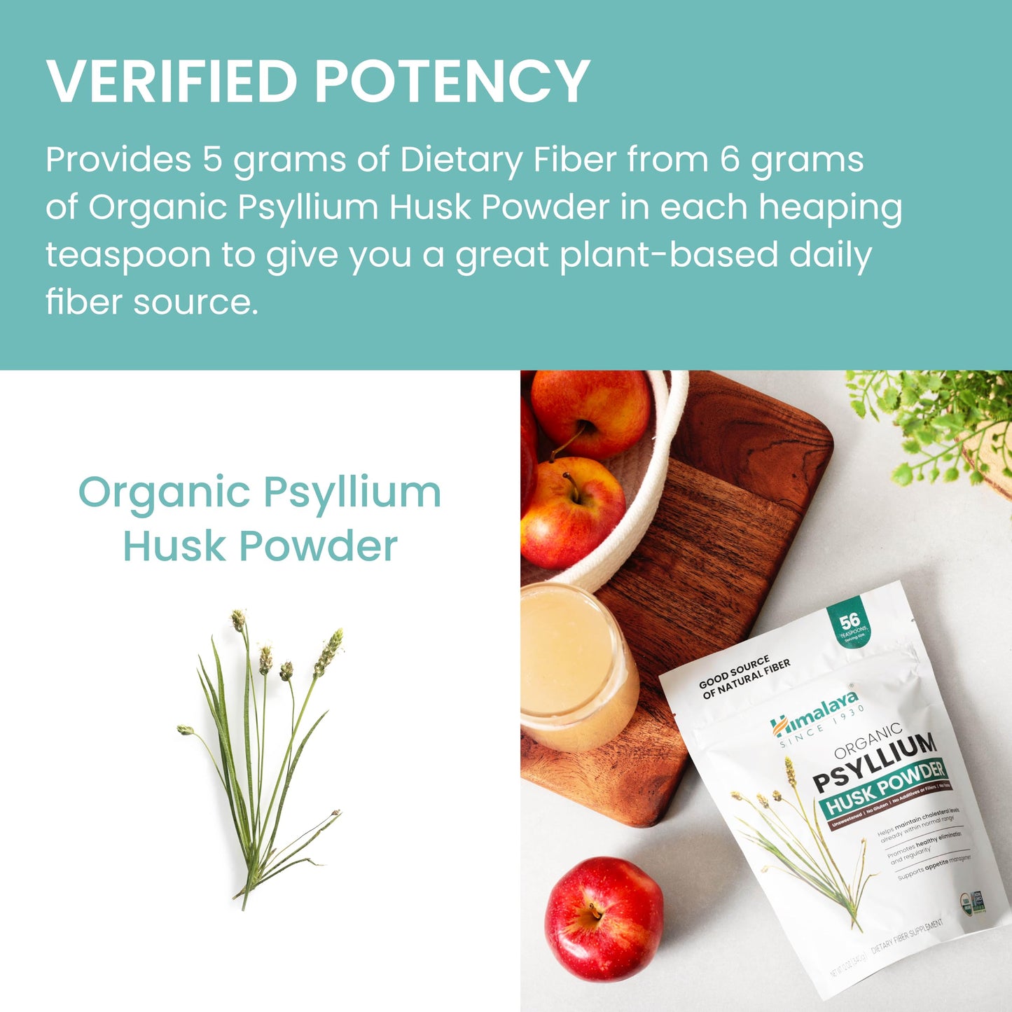 Himalaya Organic Psyllium Husk Powder โ Daily Fiber, 12 oz