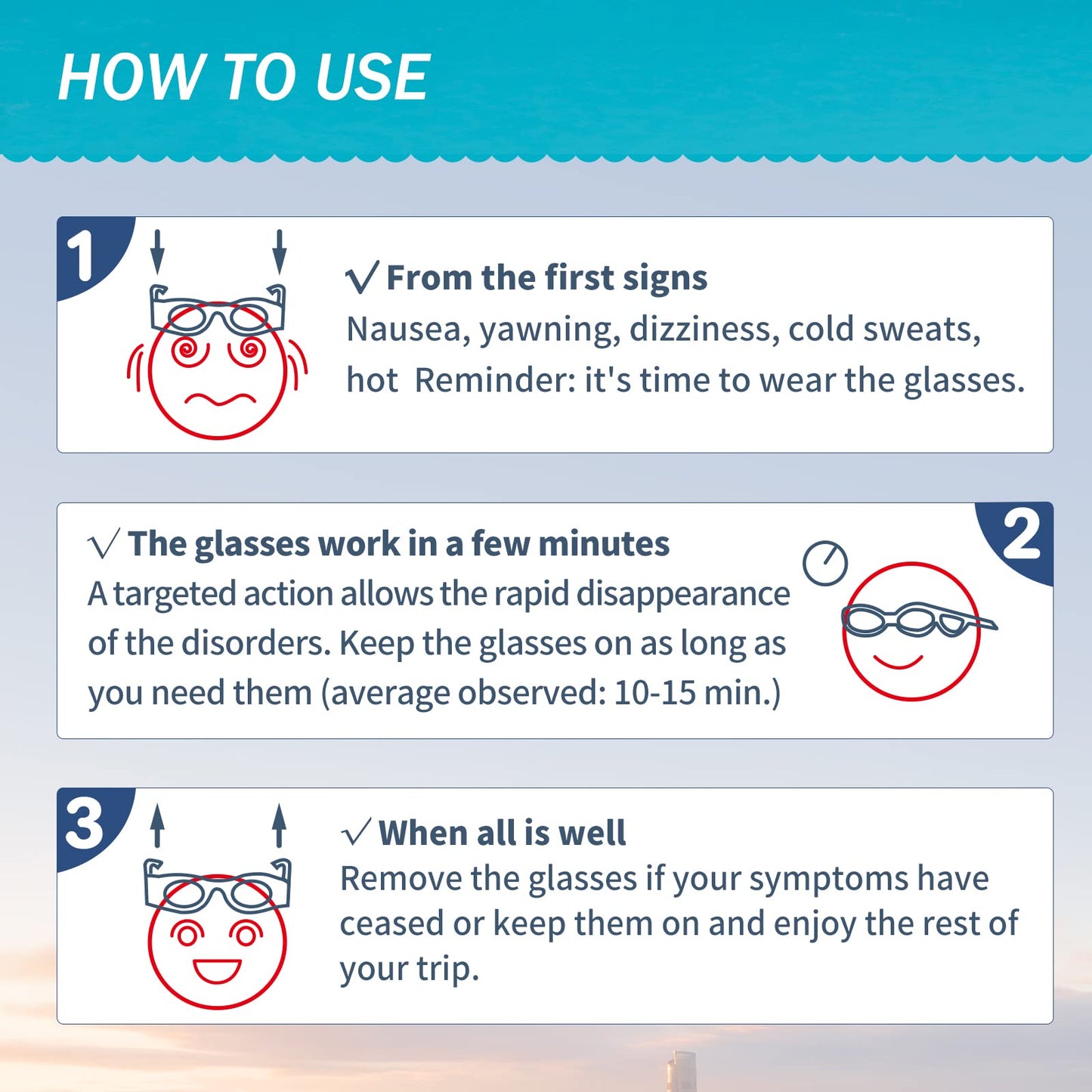 Hion Kids Anti-Motion Sickness Smart Glasses β Ultra-Light Travel Glasses for 3-8 Year Olds (White)