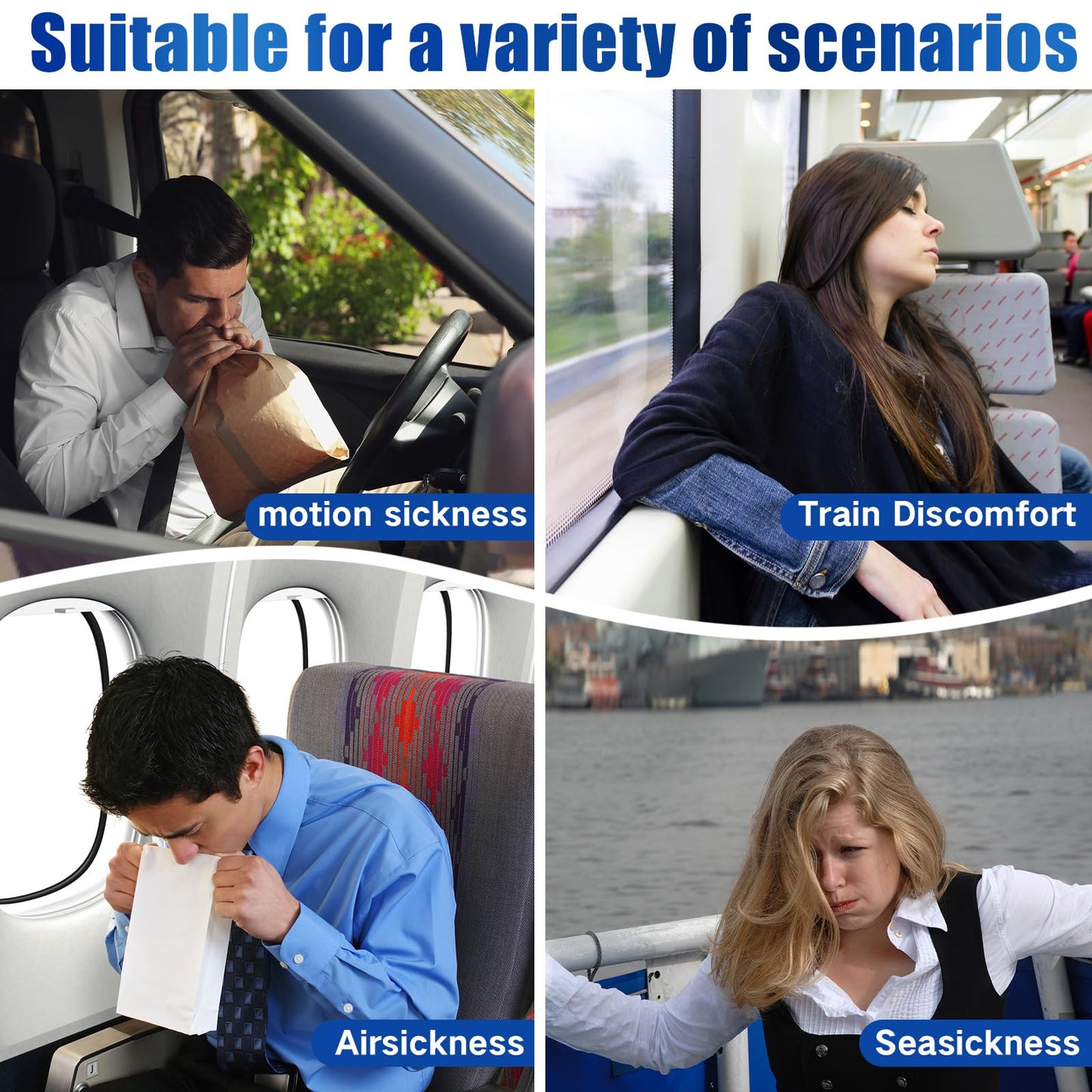 Hionfurt 48ct Motion Sickness Patches β Non-Drowsy, 72-Hour Travel Relief