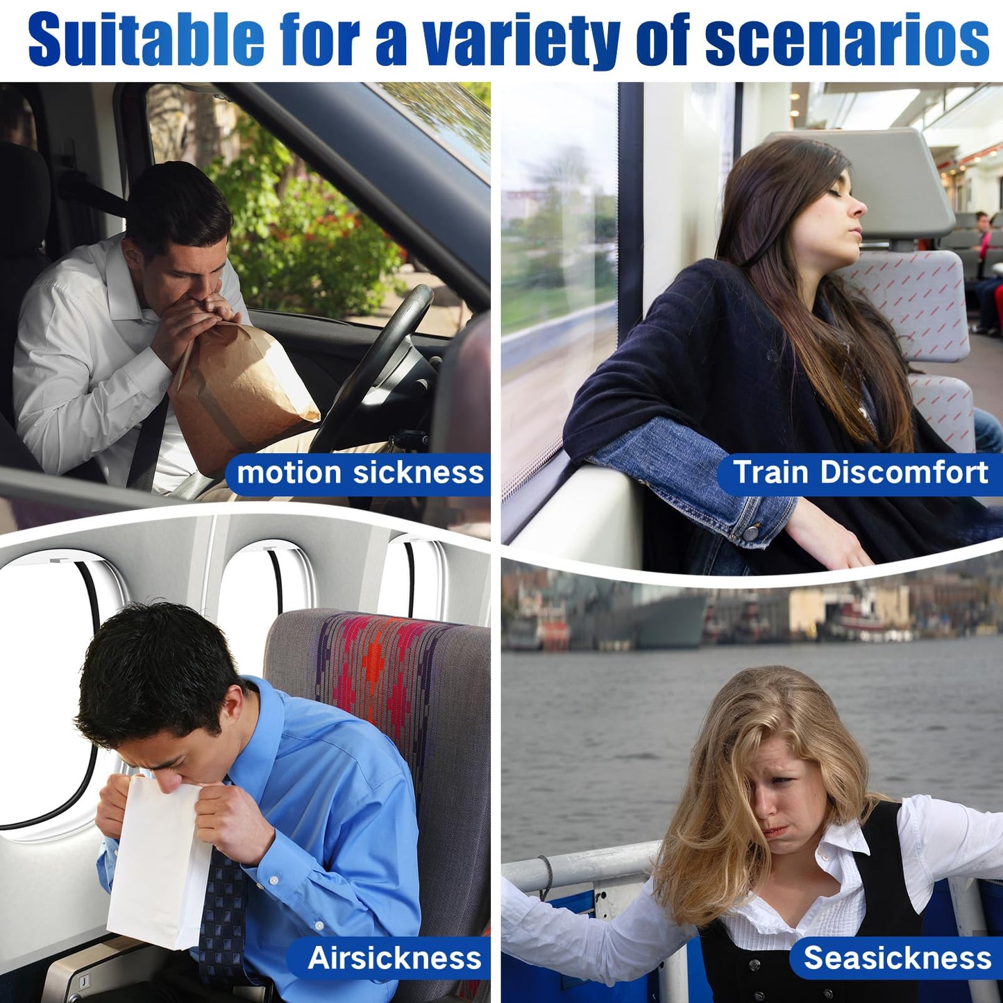 Hionfurt 32ct Motion Sickness Patches β Non-Drowsy, Up to 72 Hours, for Cruise, Car, Air Travel