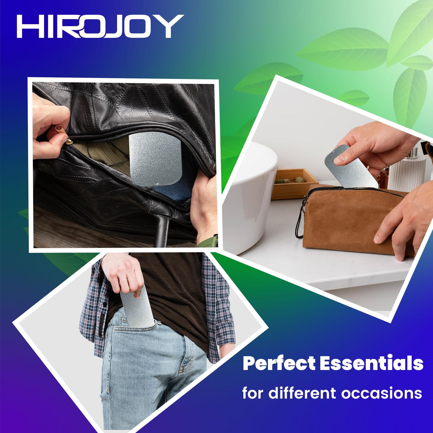 HIROJOY Dental Flosser Portable Case โ 2 Pack of 20 Fold-Out Floss Picks for Travel