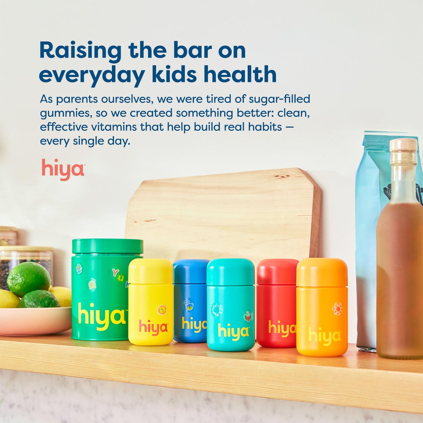 Hiya Kids Multivitamin โ 15+ Vitamins for Ages 2+ | 0g Sugar | 20 Sticks