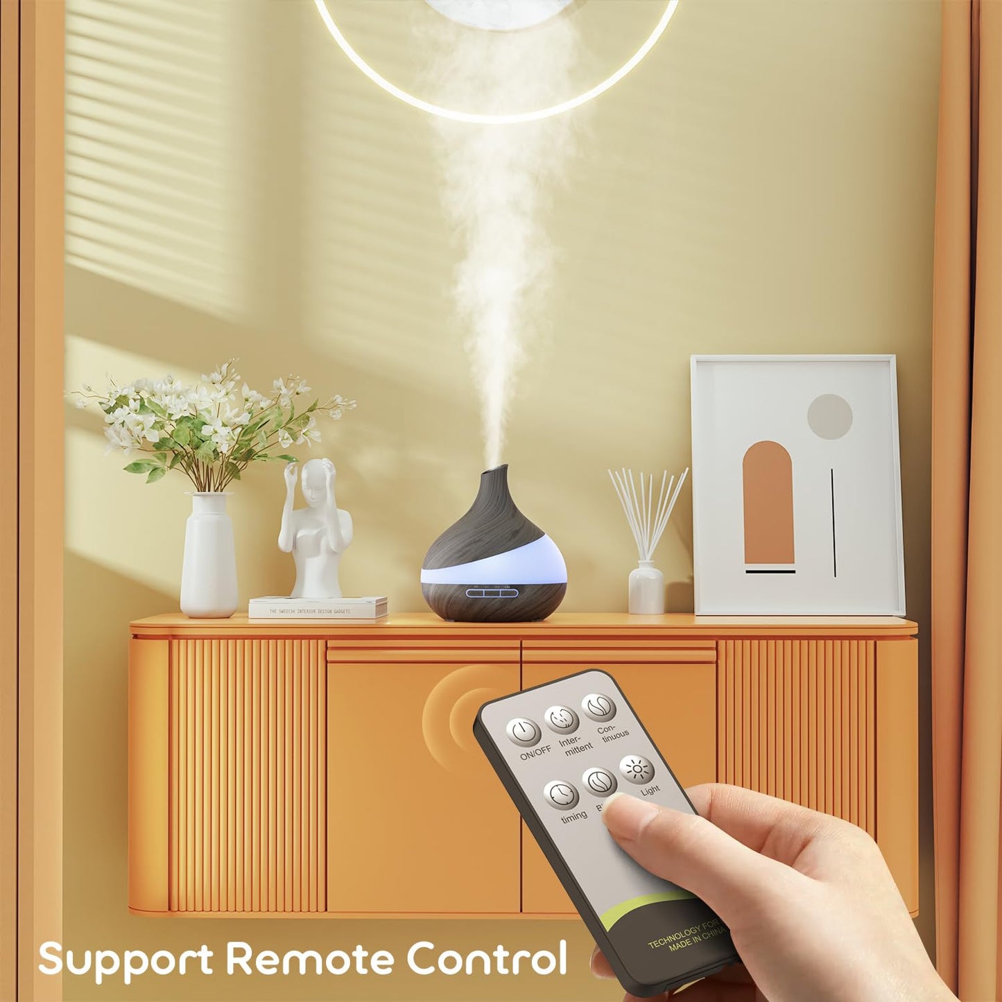 HJTHJT 500ML Essential Oil Diffuser with Remote โ 14-Color LED Night Light