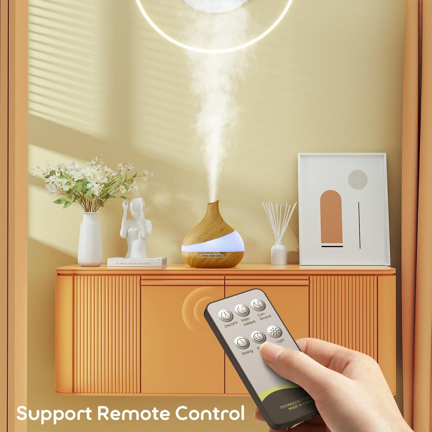 HJTHJT 500ml Essential Oil Diffuser with Remote โ 14-Color LED Night Light