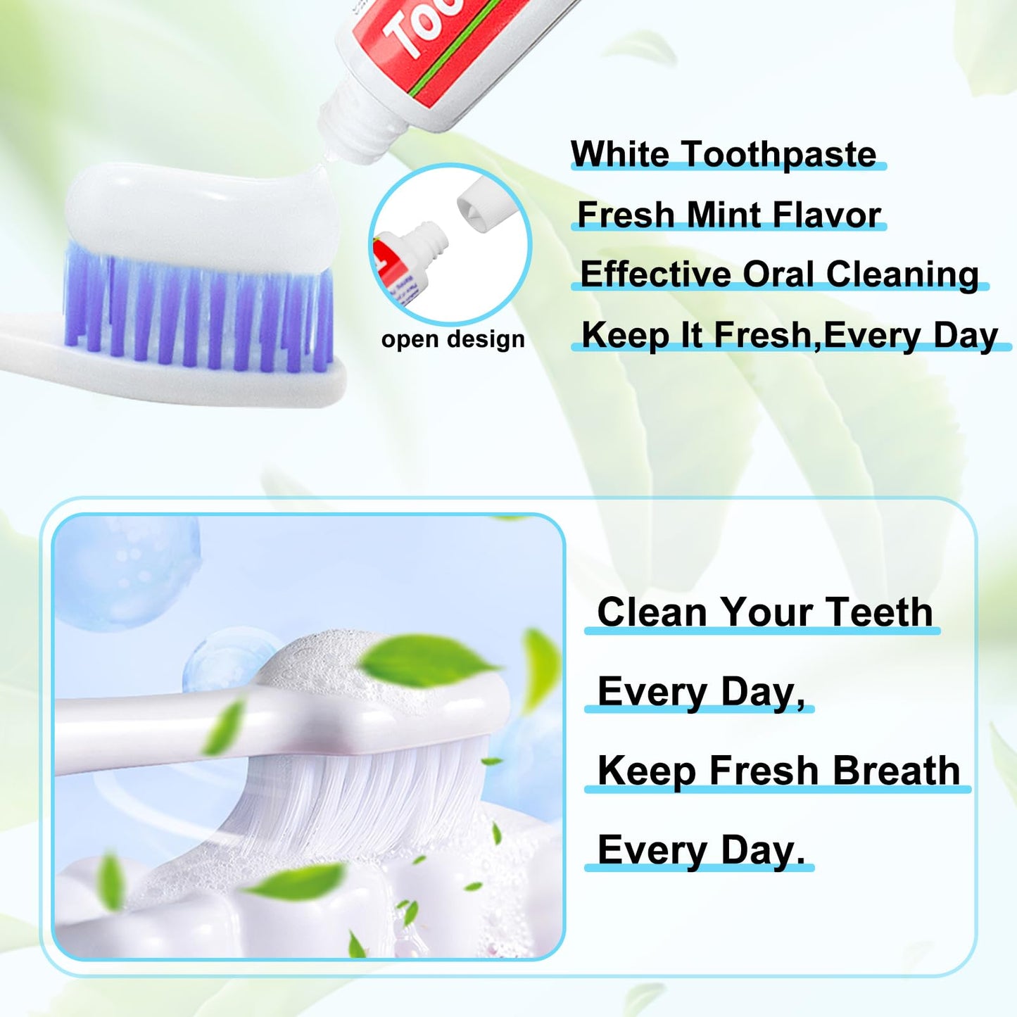 HOIQIRY 30 Tubes Travel-Size Toothpaste Bulk โ Mint, 0.176 oz Each