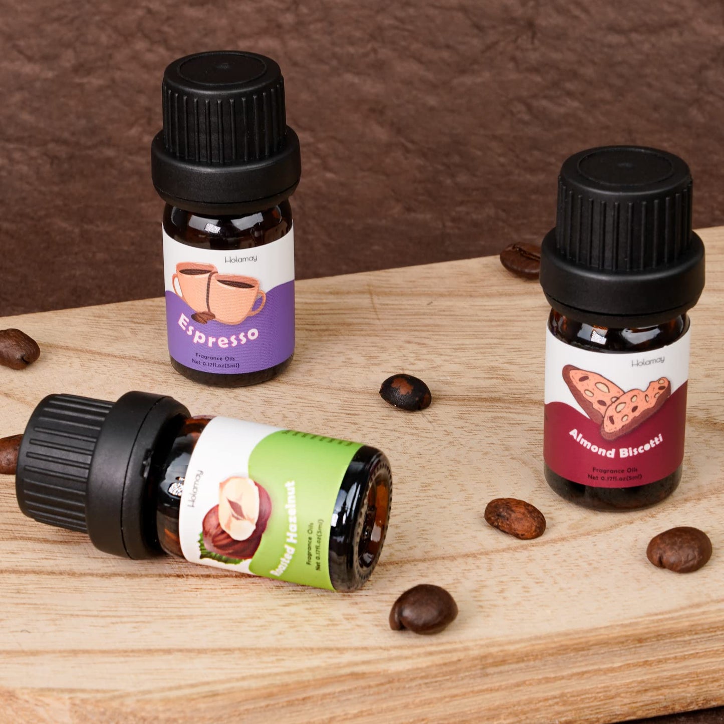 Fragrance Oil for Candle & Soap Making โ Holamay Coffee Shop Set (10x5ml)