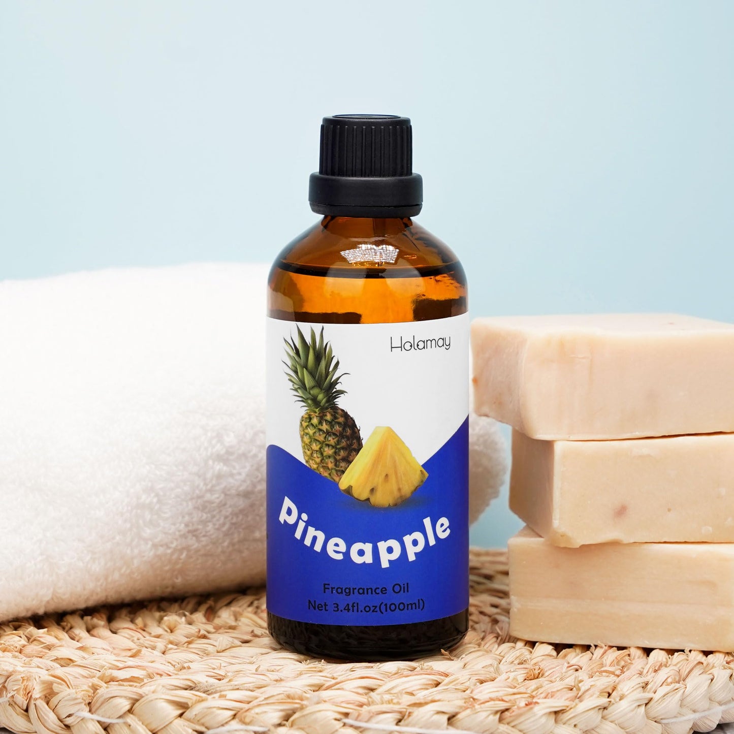 Holamay Pineapple Fragrance Oil β 3.4 fl oz / 100 ml | Premium Candle & Soap Scent