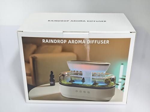 Holwim Cloud Rain Essential Oil Diffuser 250ml β 7-Color Light, Auto-Off, White Noise