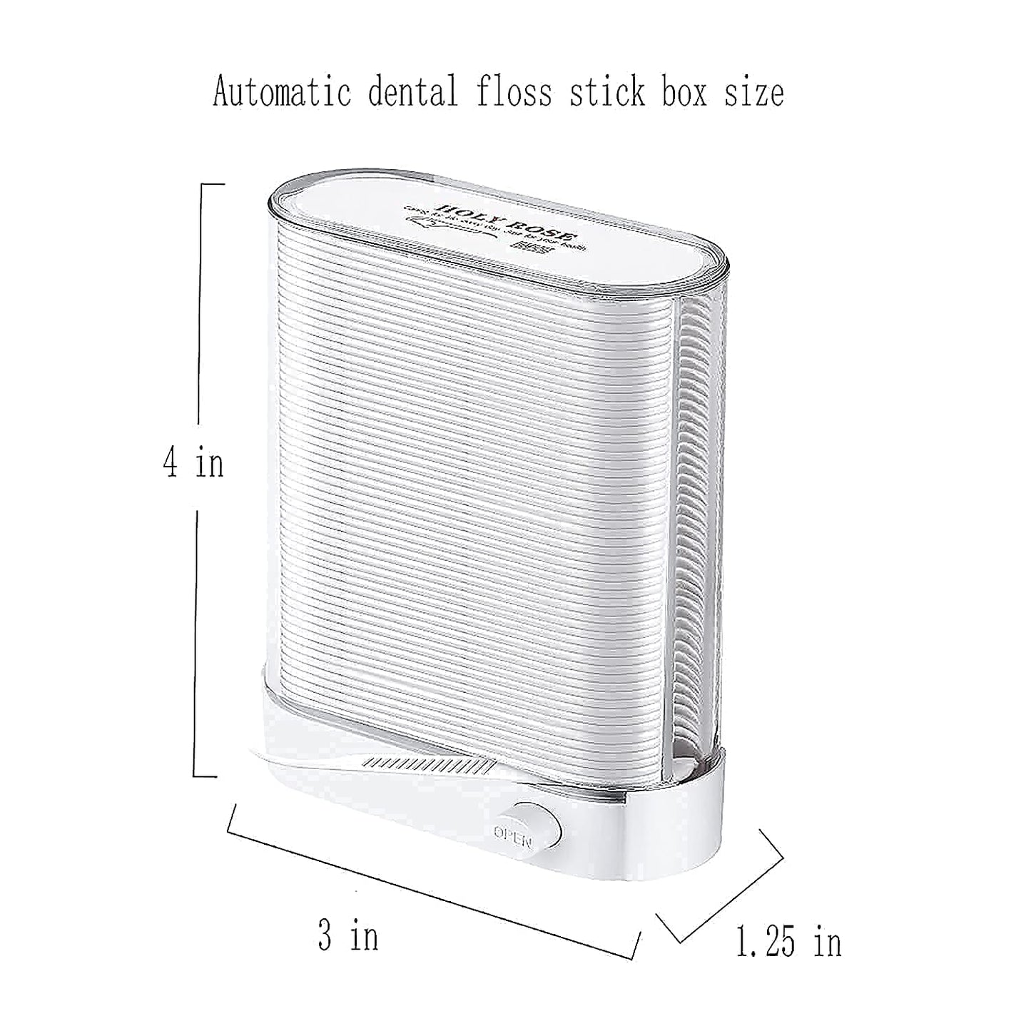 Holy Rose Dental Floss Picks Dispenser โ 88 Count Pop-Up Flosser Organizer